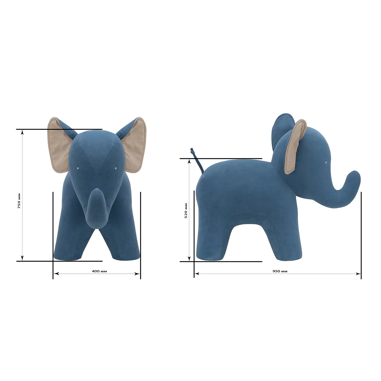 Пуф Elephant, ткань Omega 16/Omega 02 - изображение 10