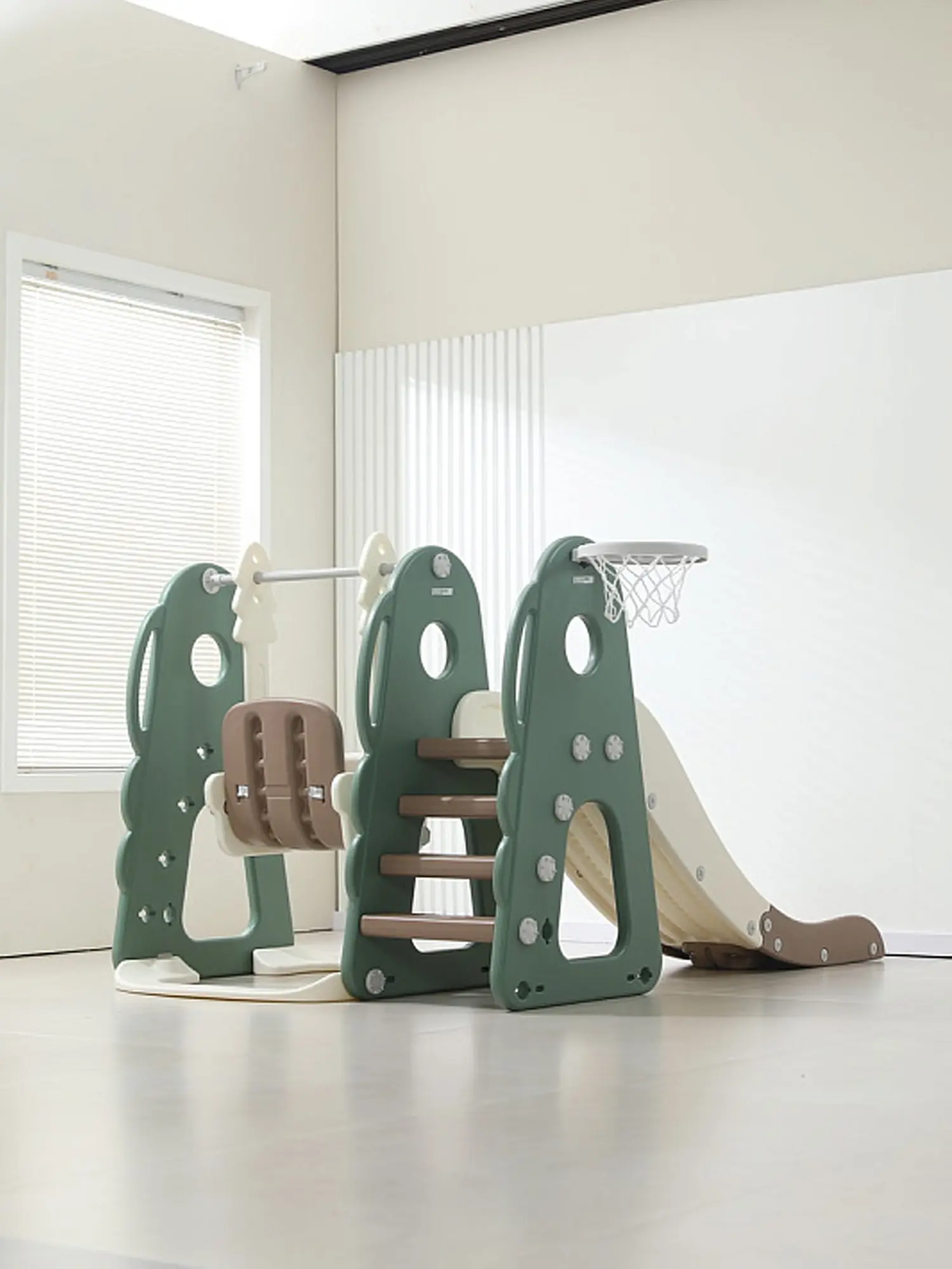 Горка с качелями UNIX Kids Dino Green - изображение 14