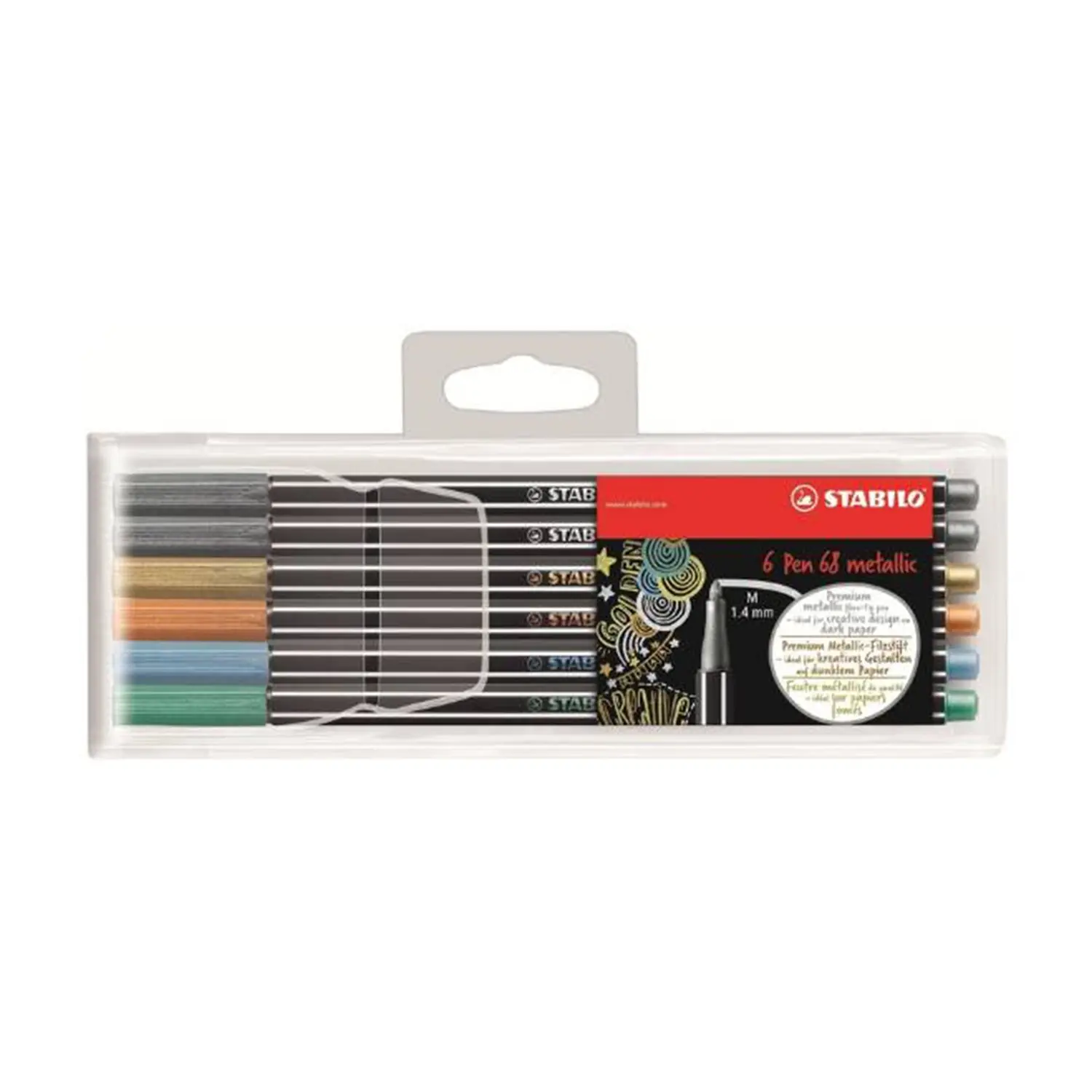 Набор фломастеров Pen 68 metallic, 6 цветов