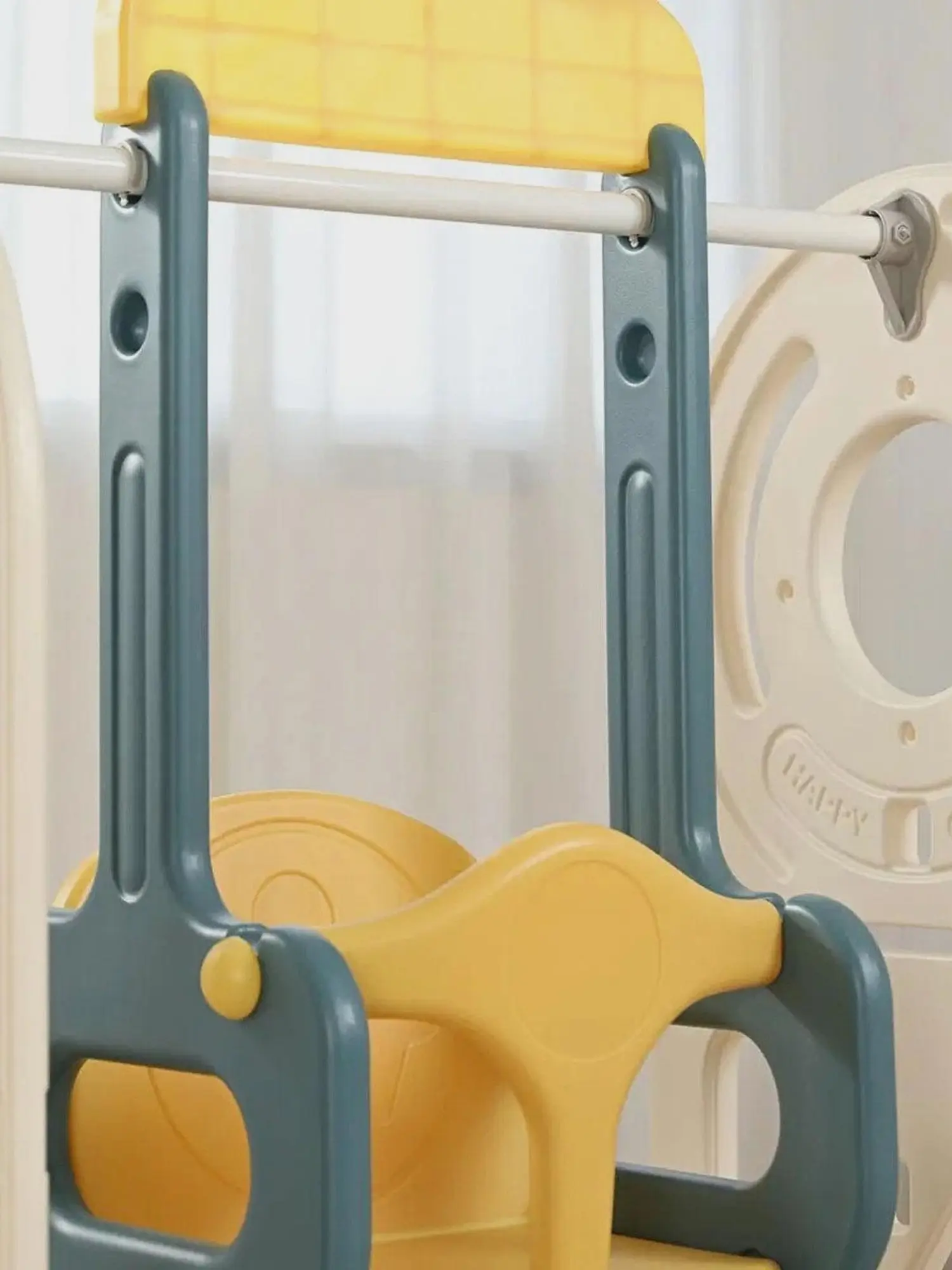 Игровой комплекс с горкой и качелями Kids Bus (171 см) Yellow - изображение 8