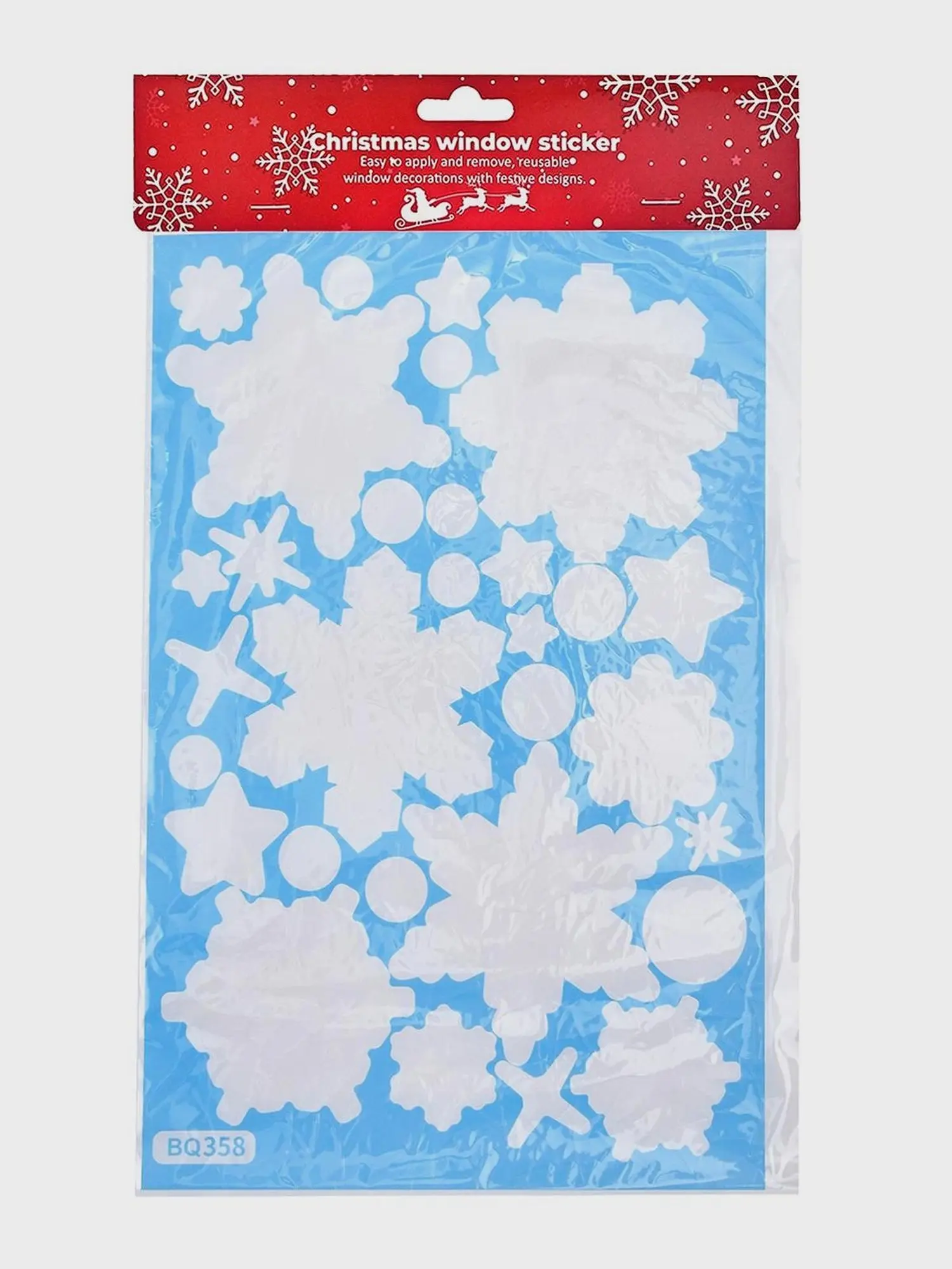 Наклейки самоклеящиеся "Снежинки" 1 шт, 20x30 см - изображение 1