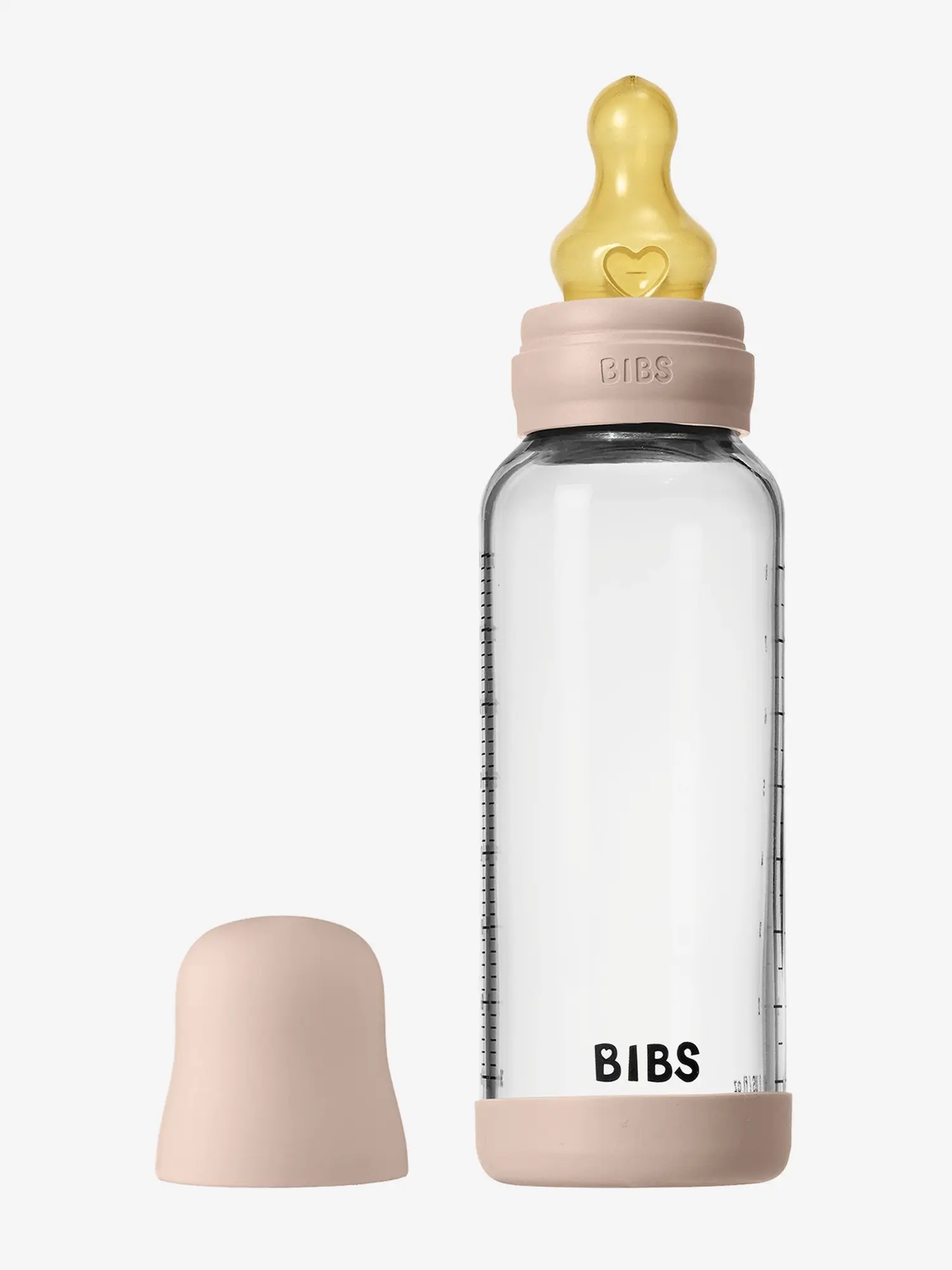 Стеклянная бутылочка с латексной соской Blush, 240 мл