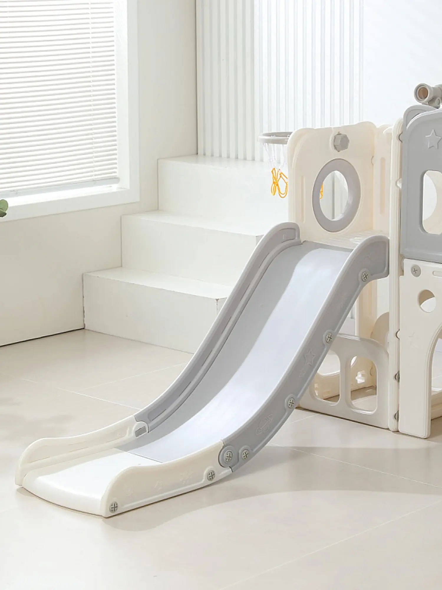 Игровой комплекс с горкой UNIX Kids Star Grey - изображение 9