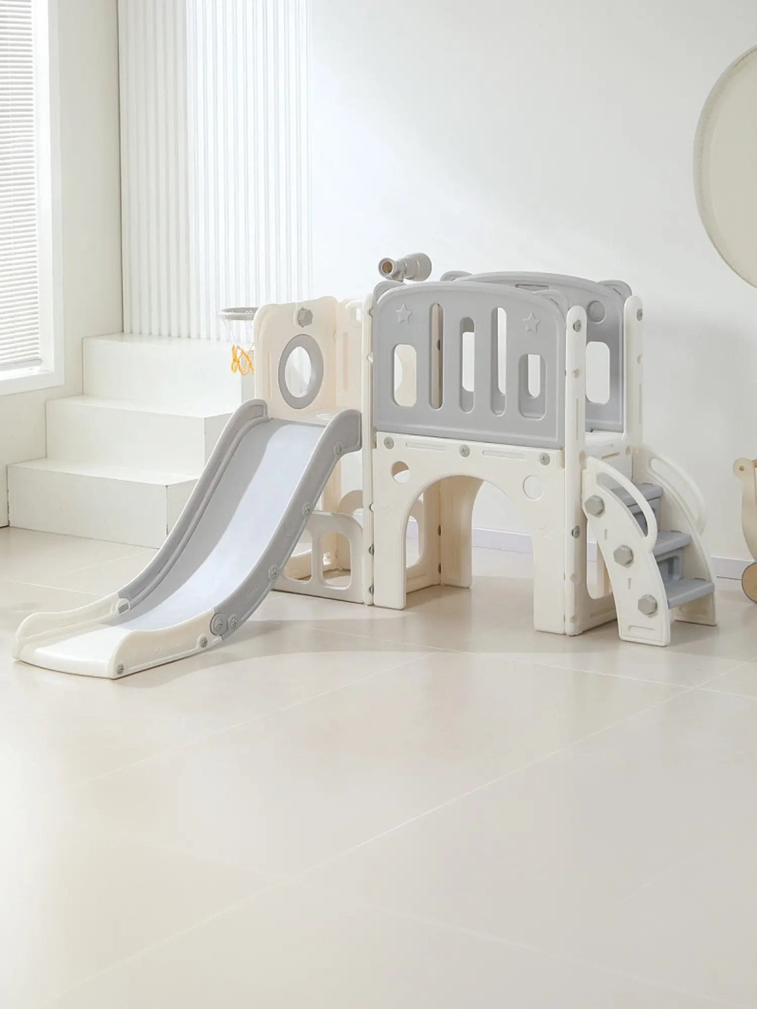 Игровой комплекс с горкой UNIX Kids Star Grey - изображение 11