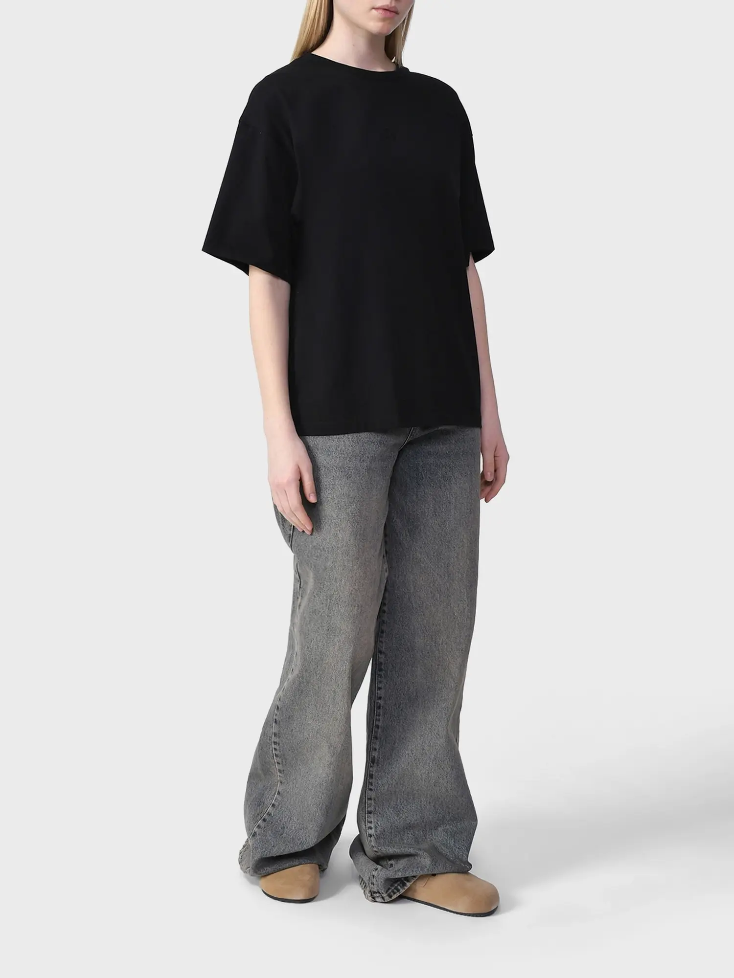 Футболка oversize, черная - изображение 3
