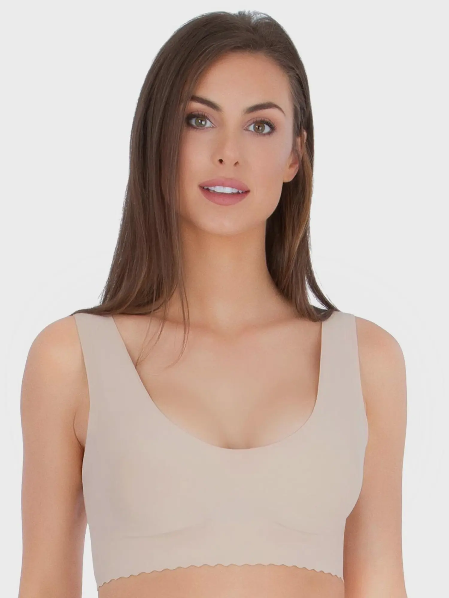 Бежевый бюстгальтер для кормления Anti Bra Scoop Neck - изображение 1
