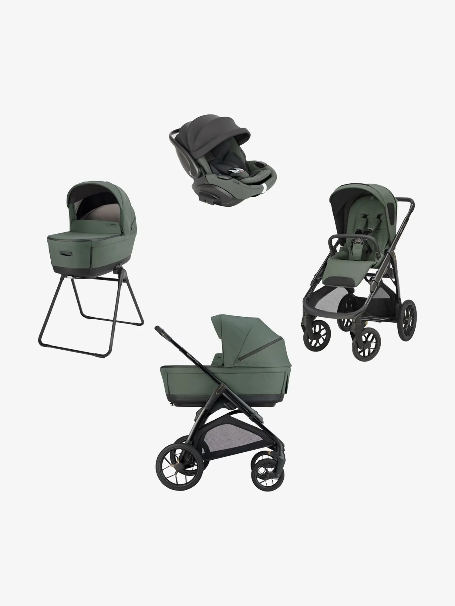Коляска 3в1 Aptica XT Darwin Recline Evo Taiga Green