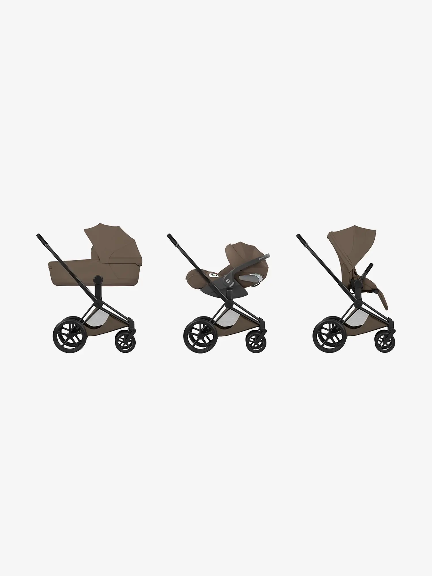 Коляска 2 в 1 Priam V Style Matt Black Coconut Brown - изображение 12