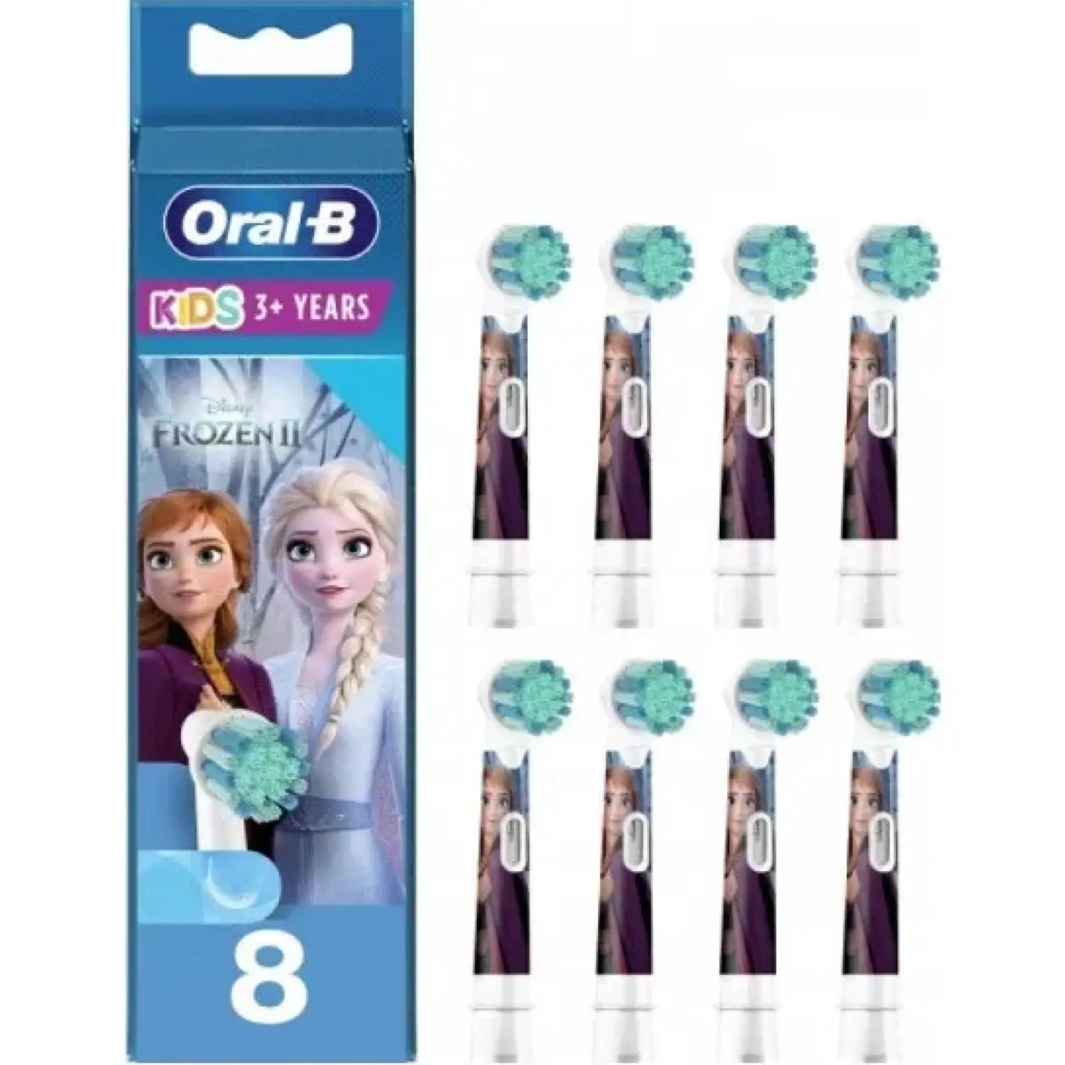 Комплект насадок для электрической зубной щетки Frozen, 8 шт