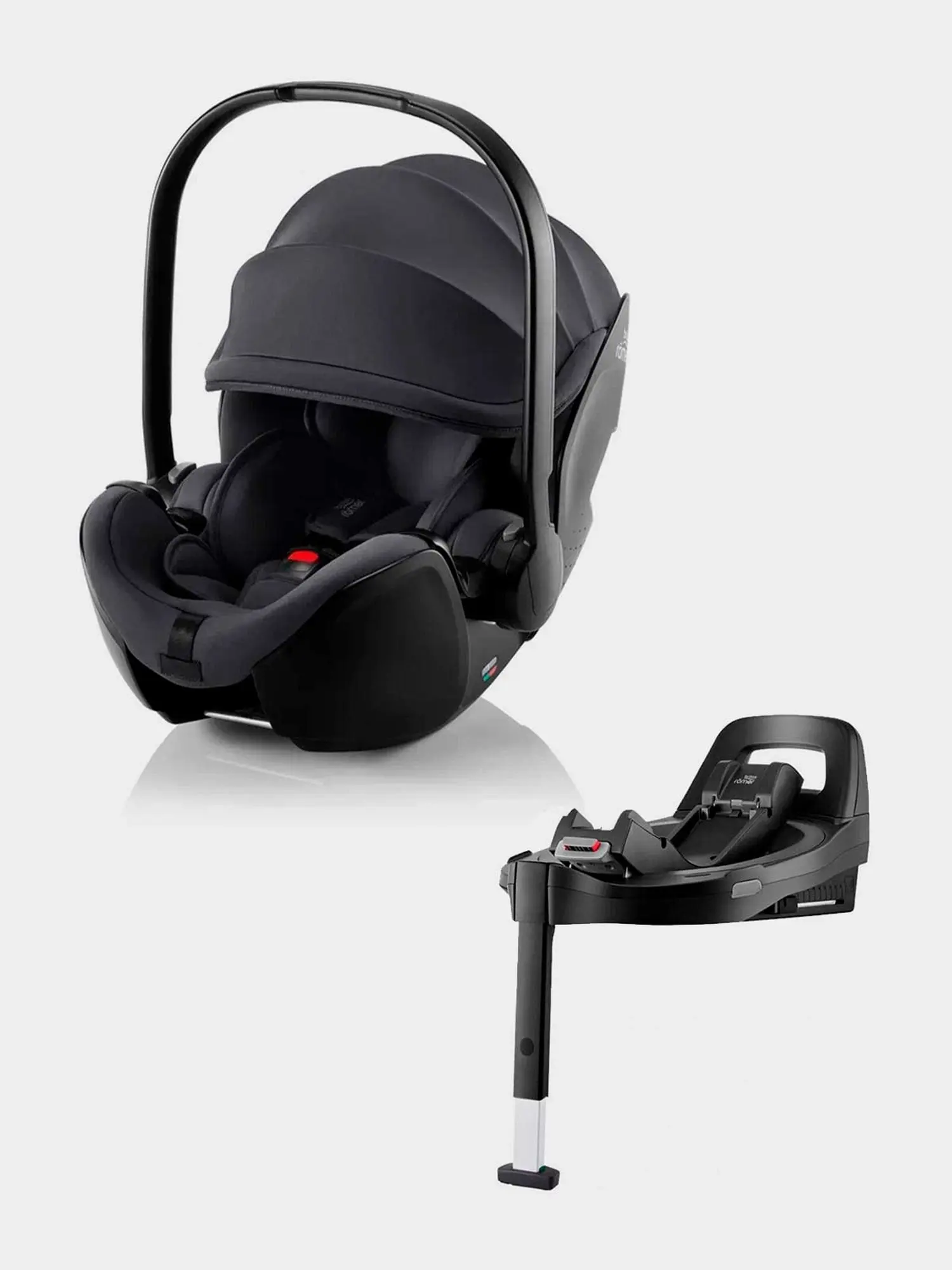 Детское автокресло BABY-SAFE PRO Midnight Grey в комплекте с базой Britax Roemer Vario Base 5Z - изображение 1