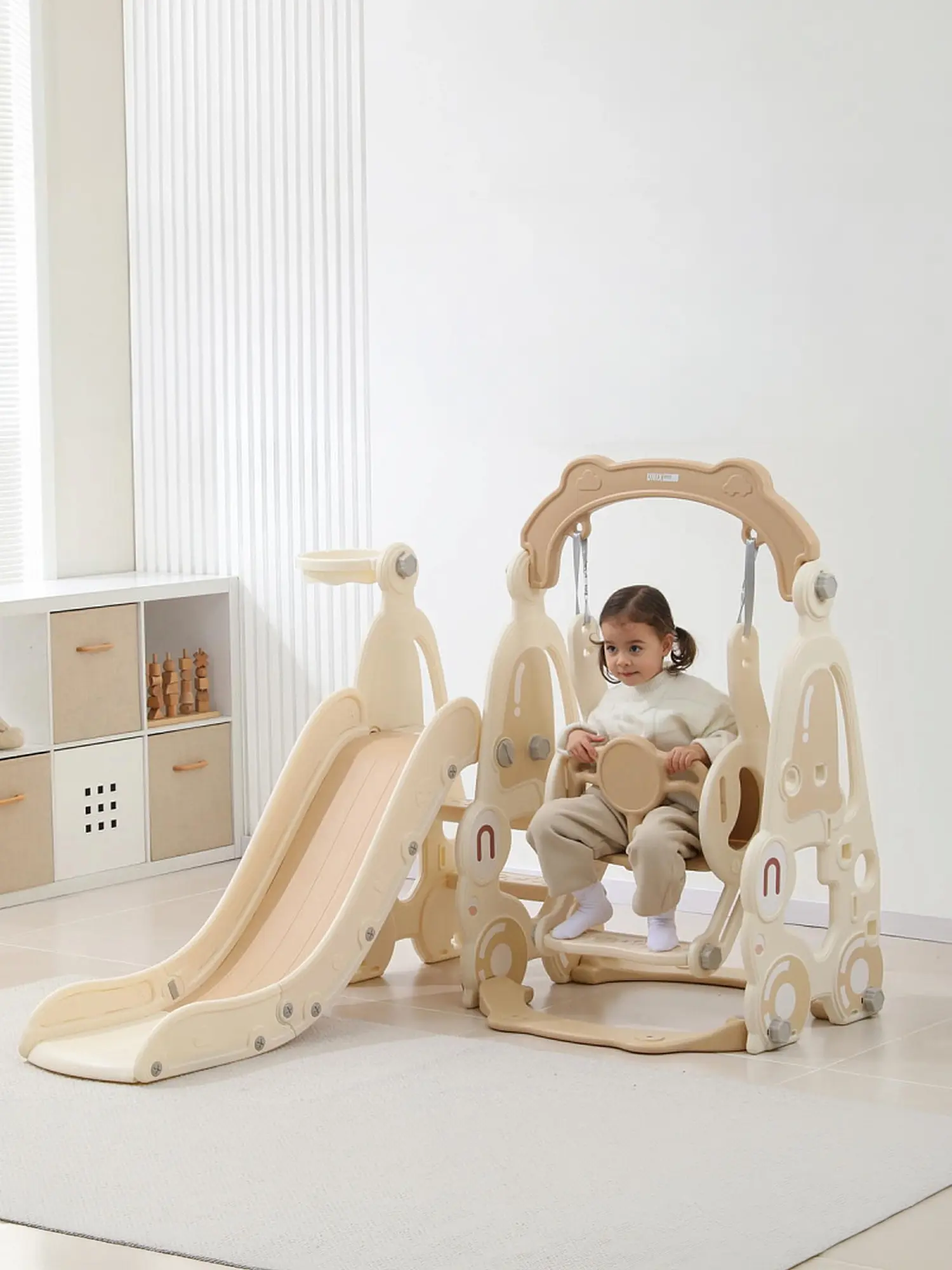 Горка с качелями UNIX Kids Car Camel - изображение 3