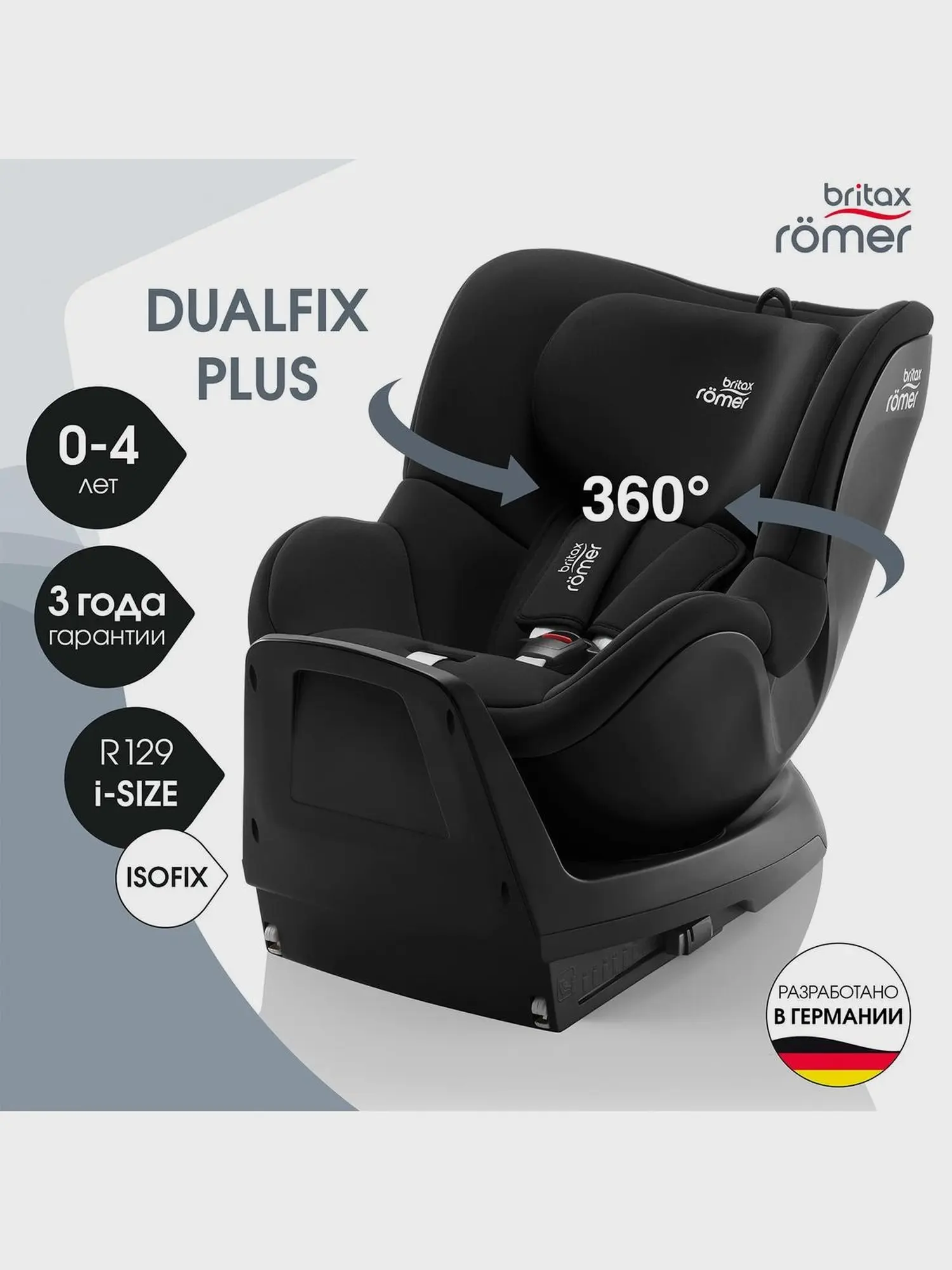 Кресло автомобильное DUALFIX PLUS Space Black - изображение 2