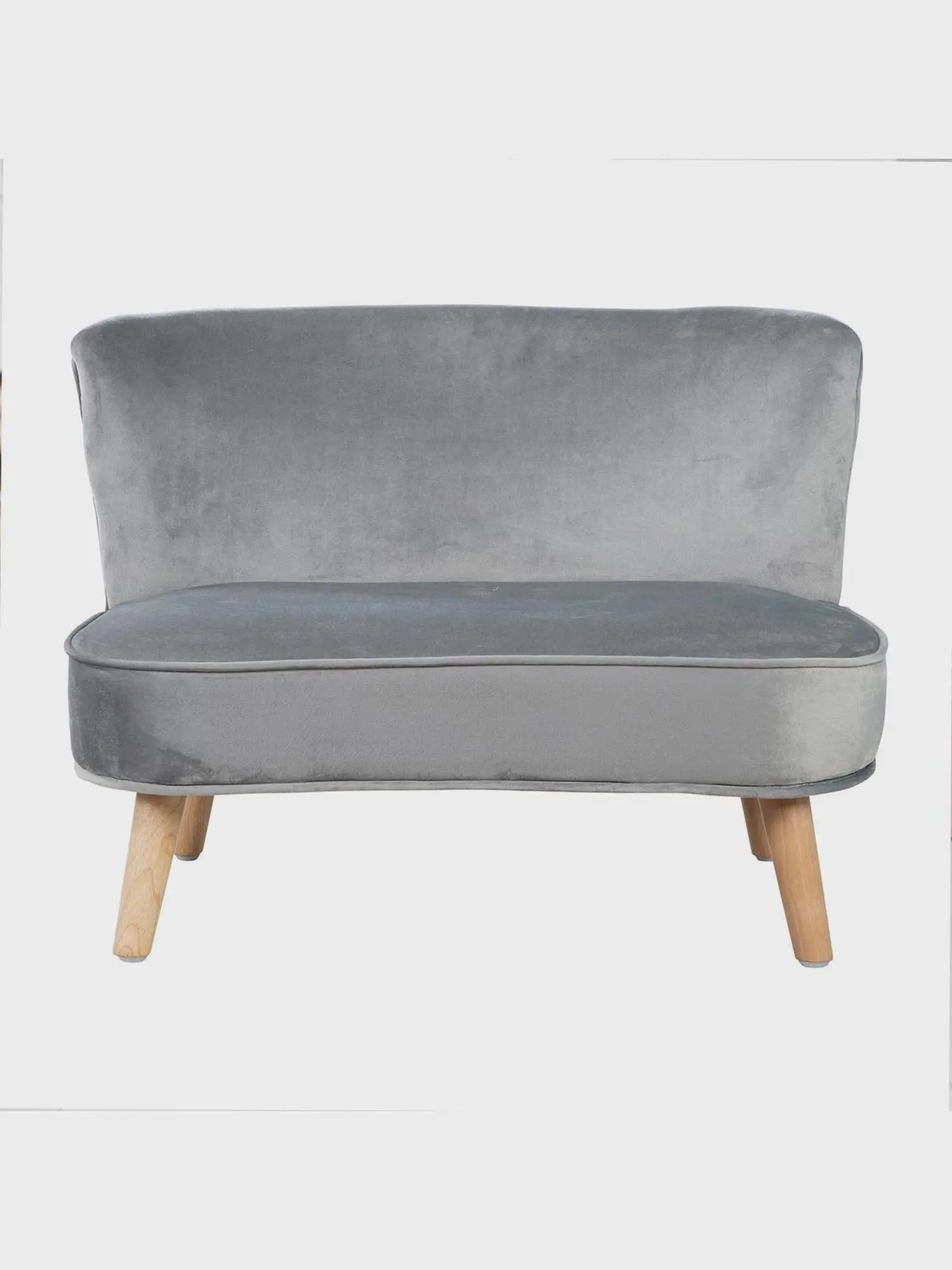 Детский велюровый диван Lil Sofa, серый - изображение 5