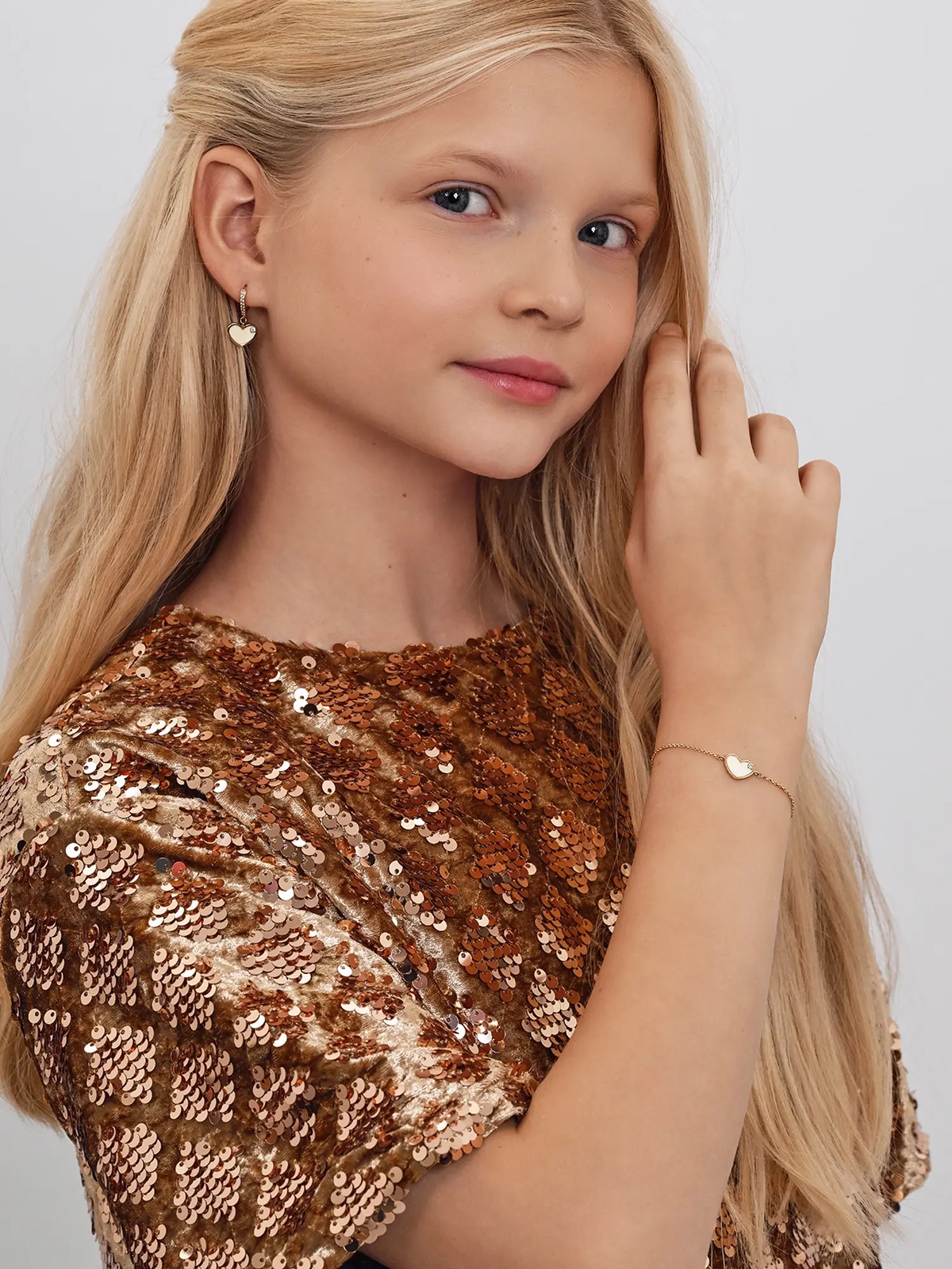 Серьги "Сердца", 585 золото - изображение 2