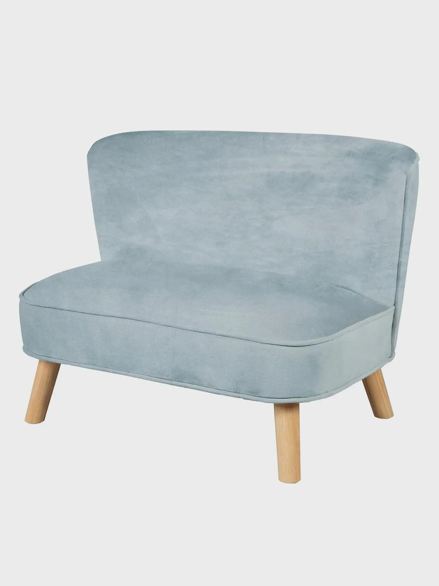 Детский велюровый диван Lil Sofa, голубой