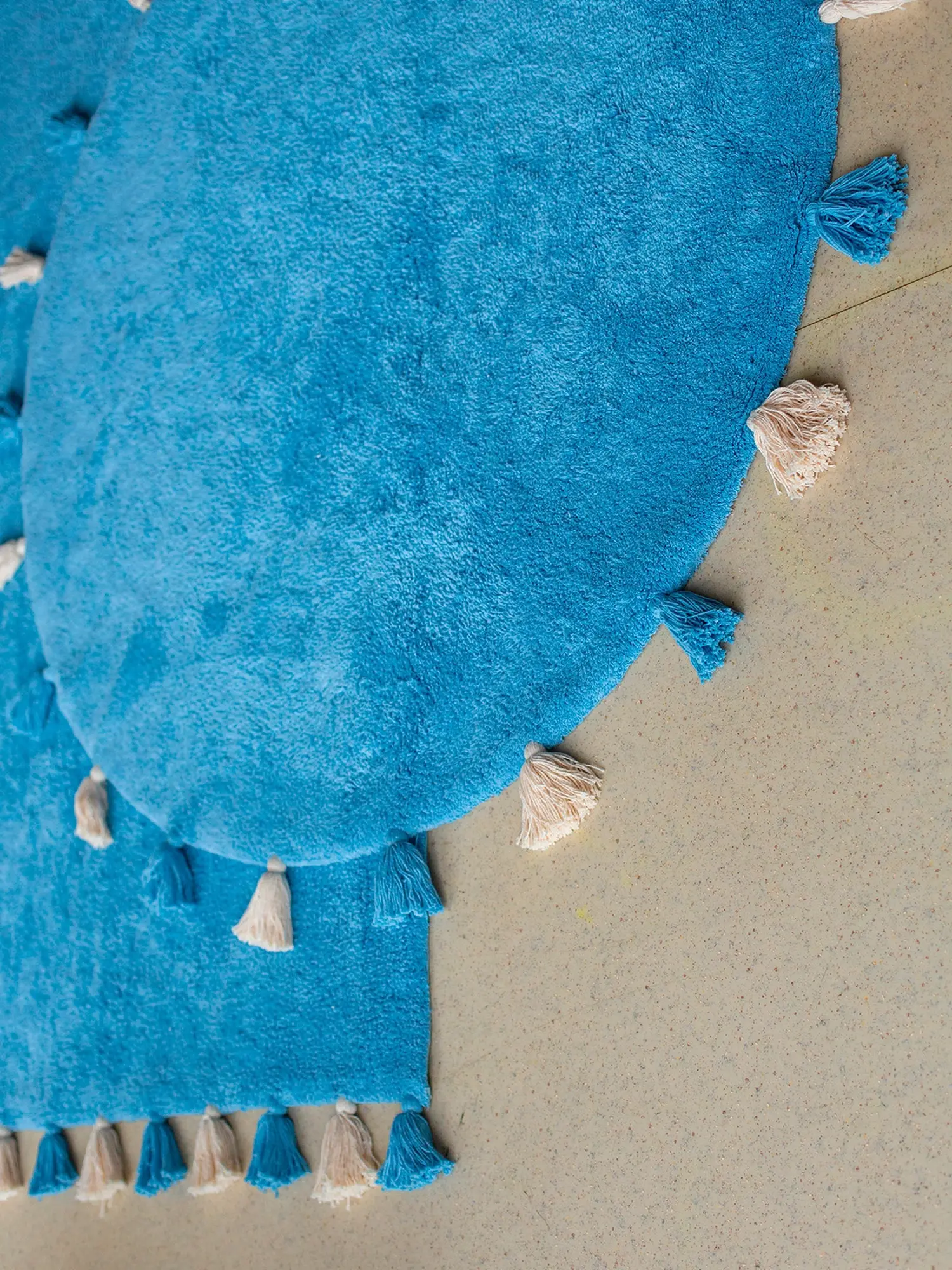 Хлопковый ковер Colorful Blue d140 - изображение 8