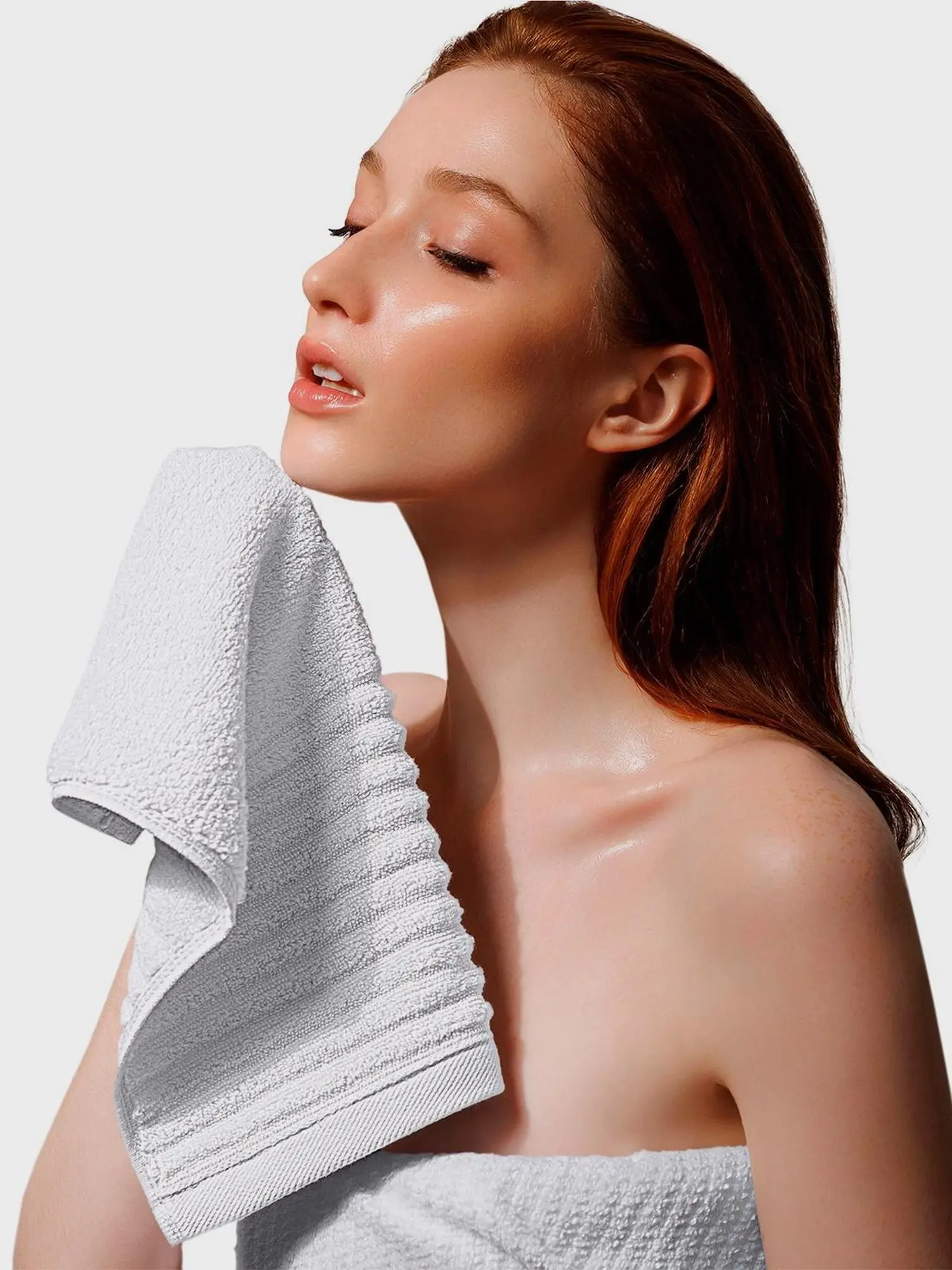 Набор Полотенец 3 шт 30*30 см Soft Silver Soft touch Альпийский снег - изображение 4