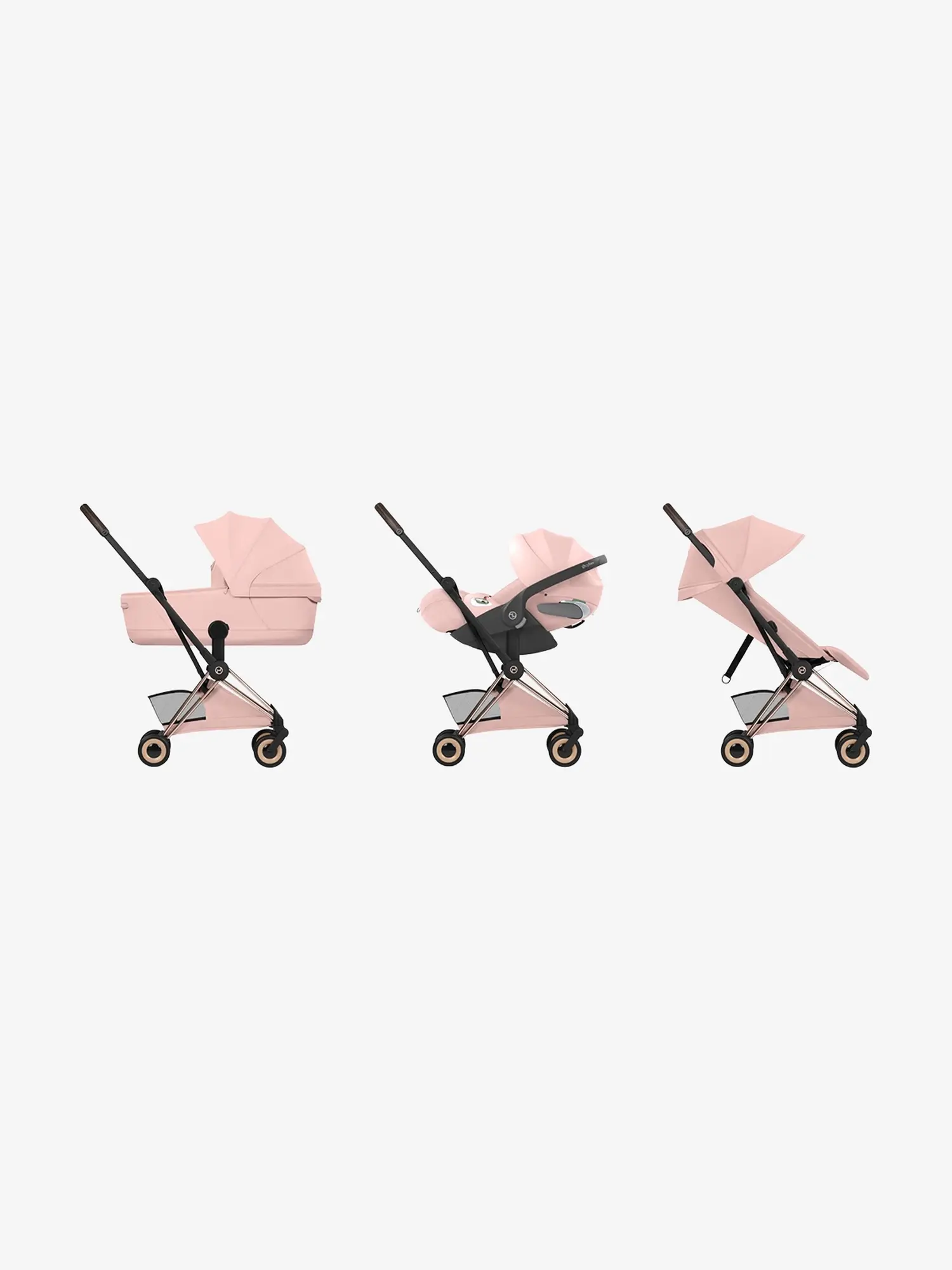 Коляска Coya Style RG Peach Pink с дождевиком - изображение 8