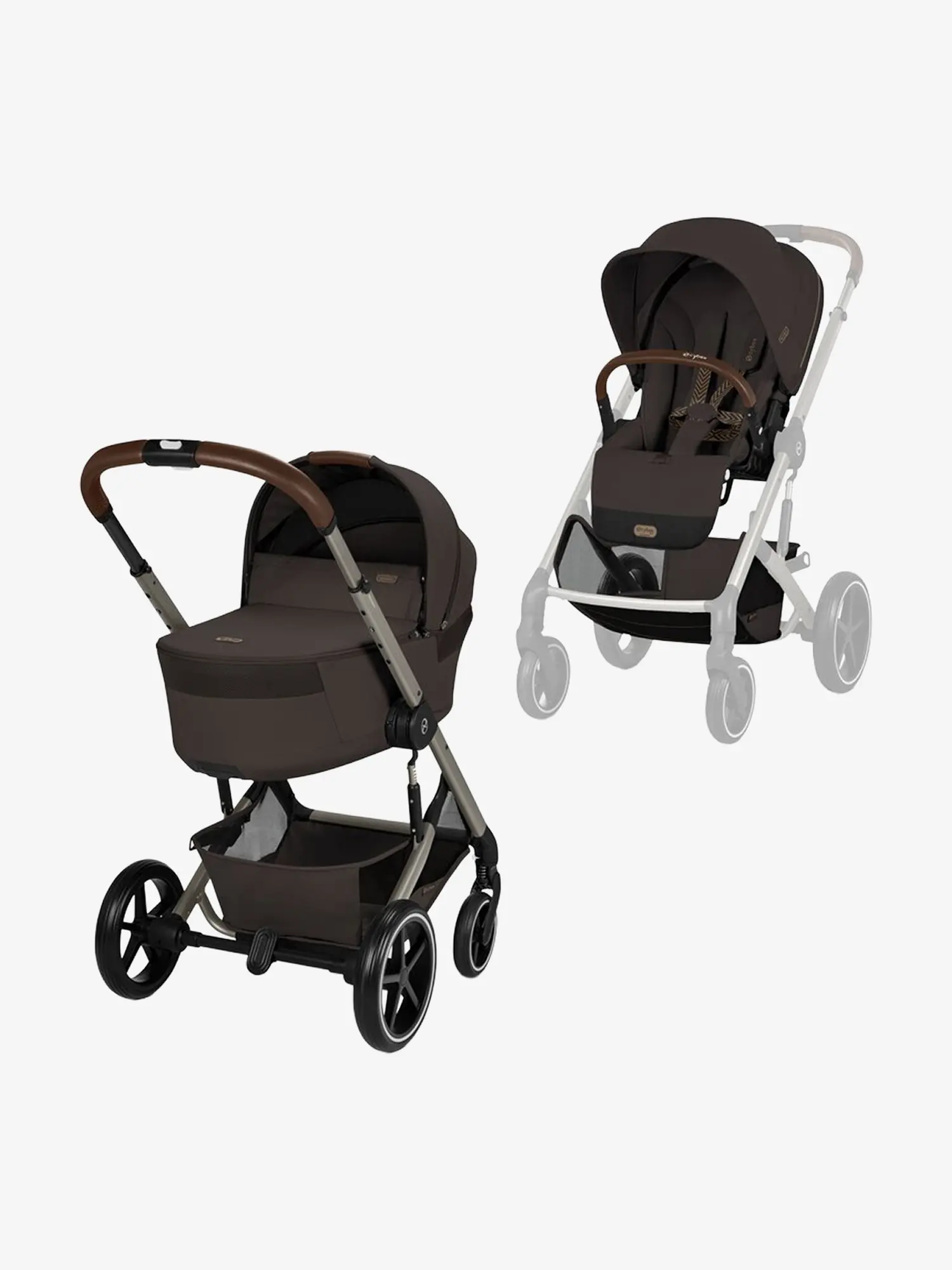 Коляска 2 в 1 Balios S Lux TPE Chocolate Brown