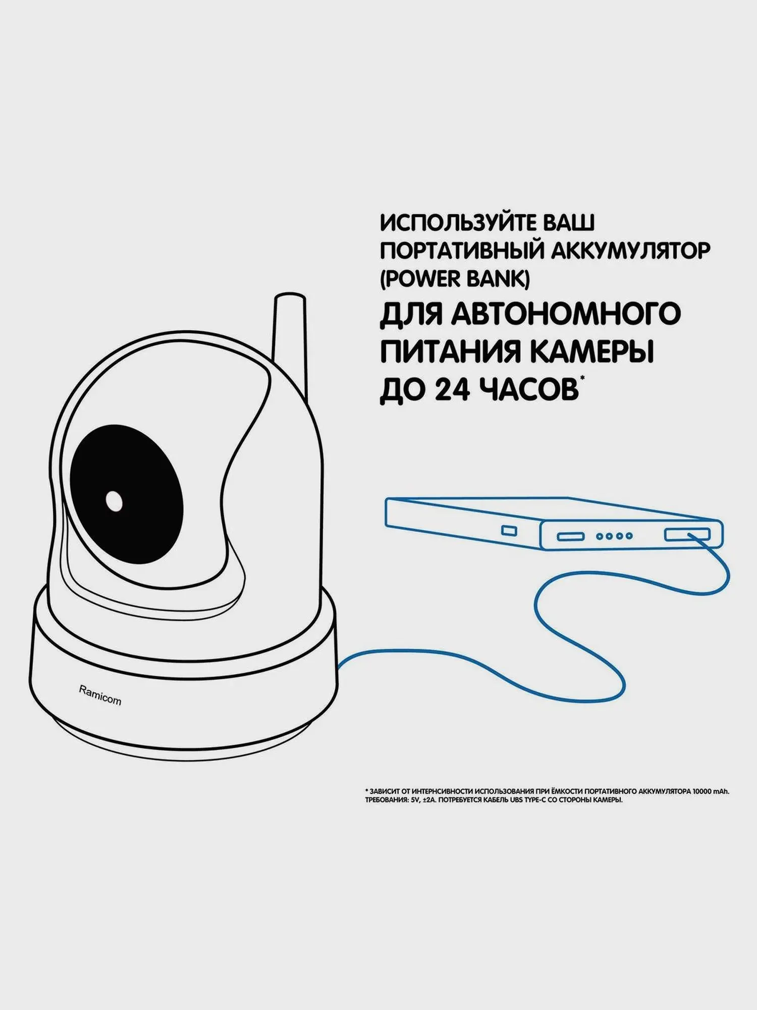Видеоняня VRC250TR с креплением, 240x180x110 см - изображение 8
