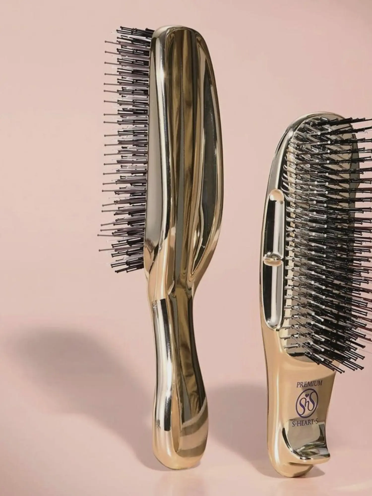 Расческа Scalp Brush World Premium, золото шампань, укороченная - изображение 3