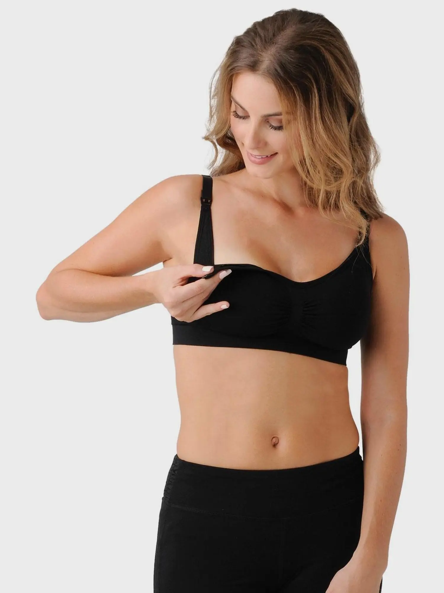 Черный бюстгальтер для беременных и кормящих Nursing Bra  - изображение 2