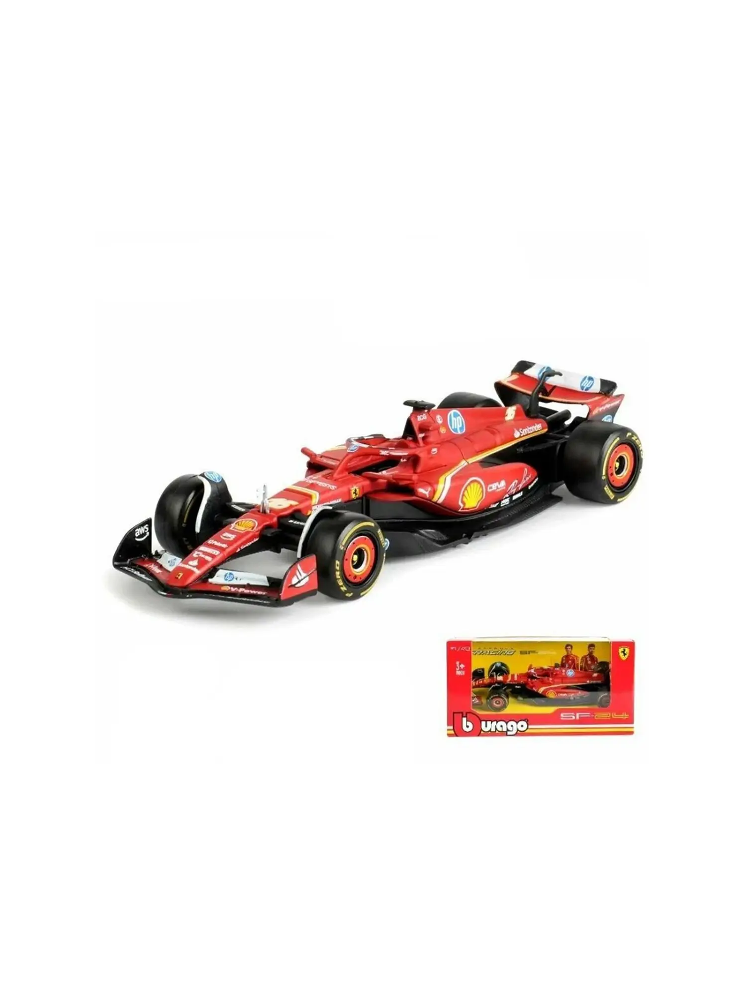 Машина Bburago 1:43 Ferrari Racing - SF-24 (2024) - изображение 3