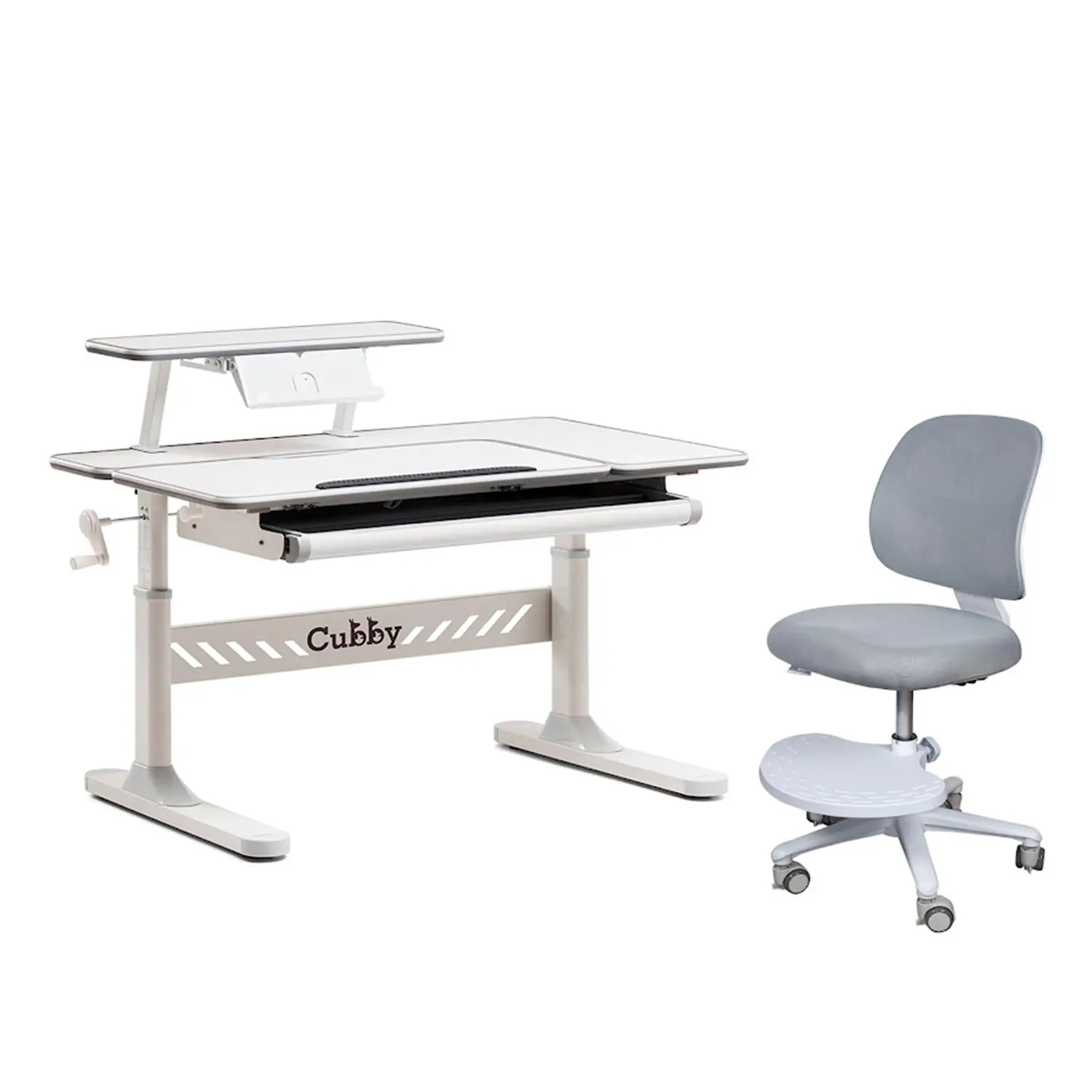 Комплект парта Tulipa Grey + кресло Marte Grey