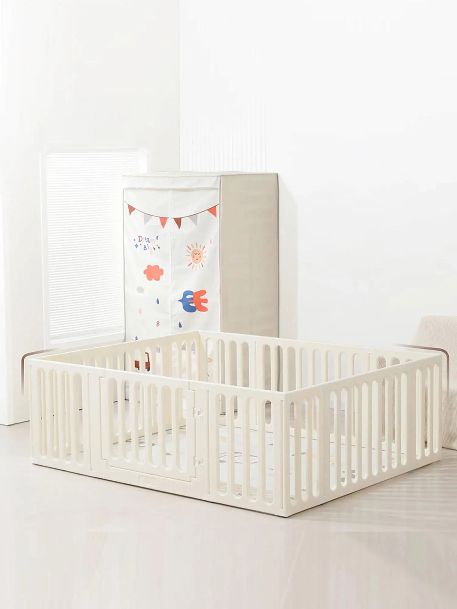 Манеж-стеллаж UNIX Kids (2 в 1) White - изображение 4