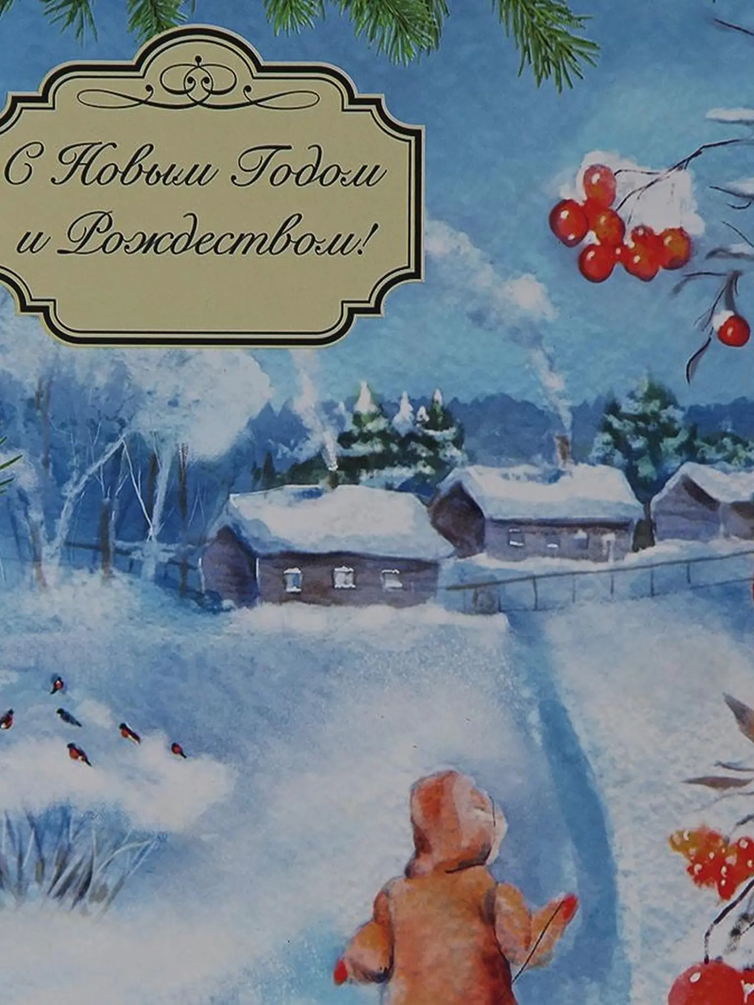Коробка Кенгуру Снегири 25*25*12 см - изображение 3