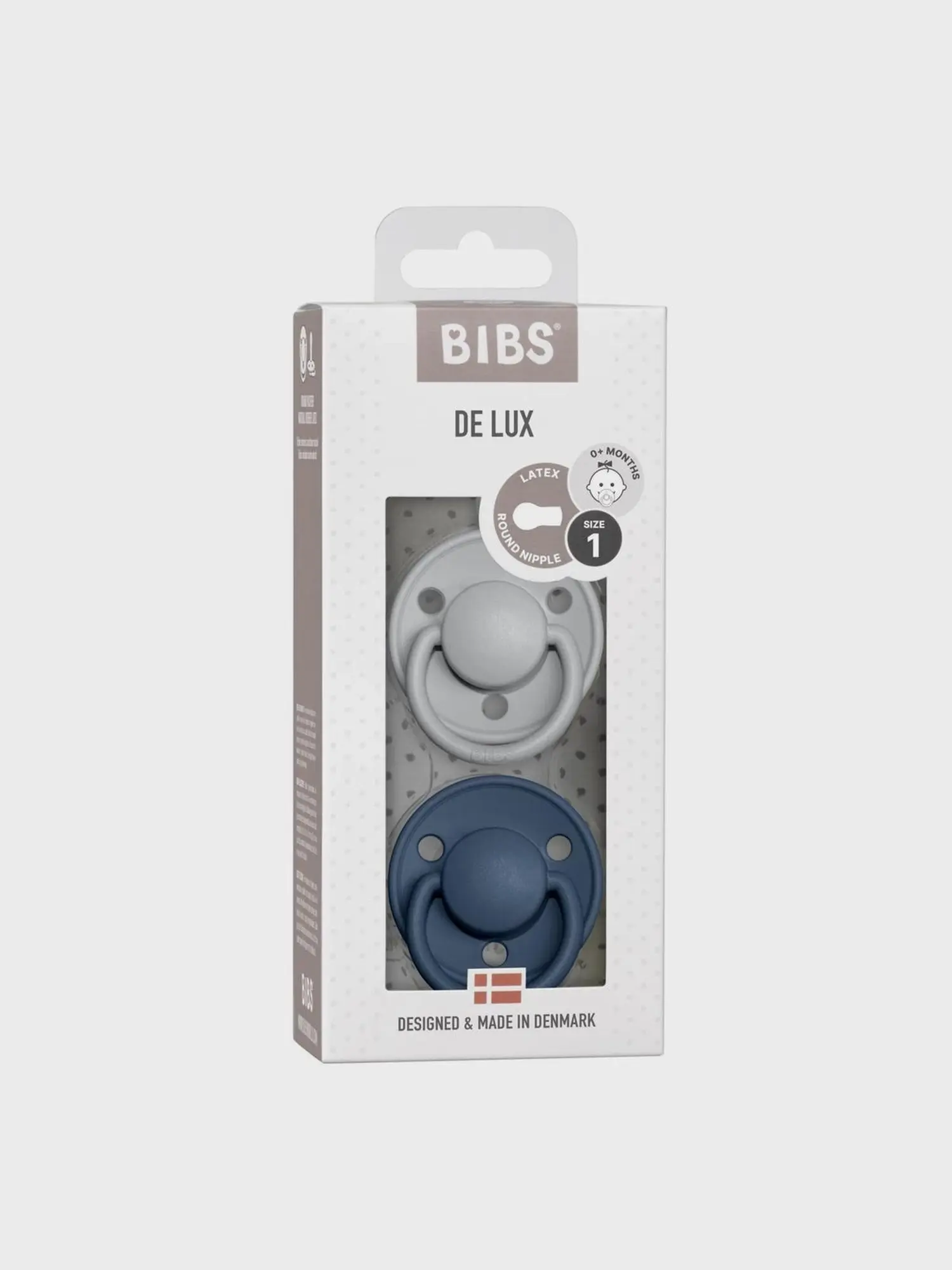 Набор латексных пустышек 2шт, серый и темно-синий - изображение 2