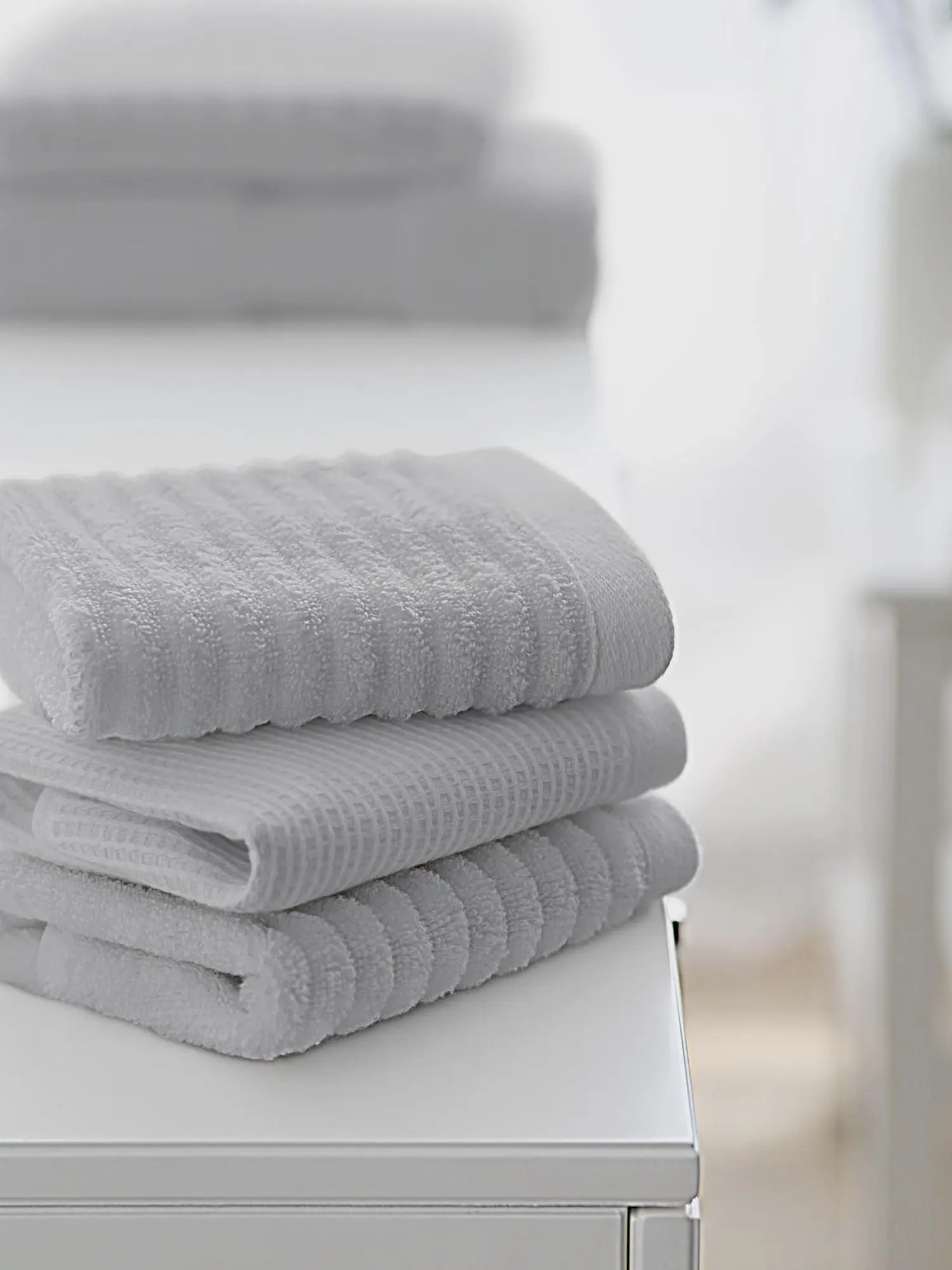 Набор Полотенец 3шт 30*30см "Soft Silver" Soft touch, Благородное серебро - изображение 3