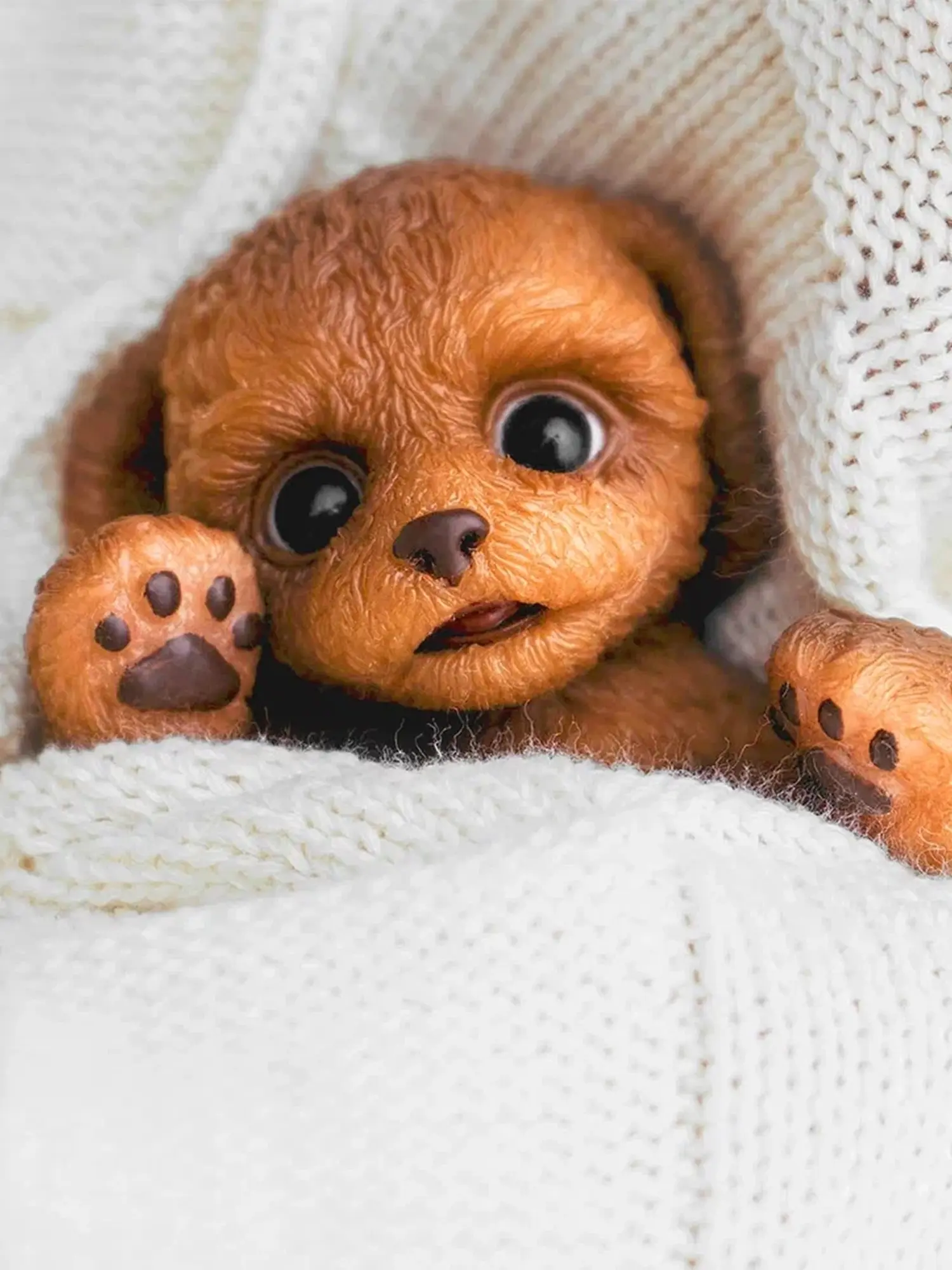 Игрушка Пудель, коричневый, 18 см. - изображение 11