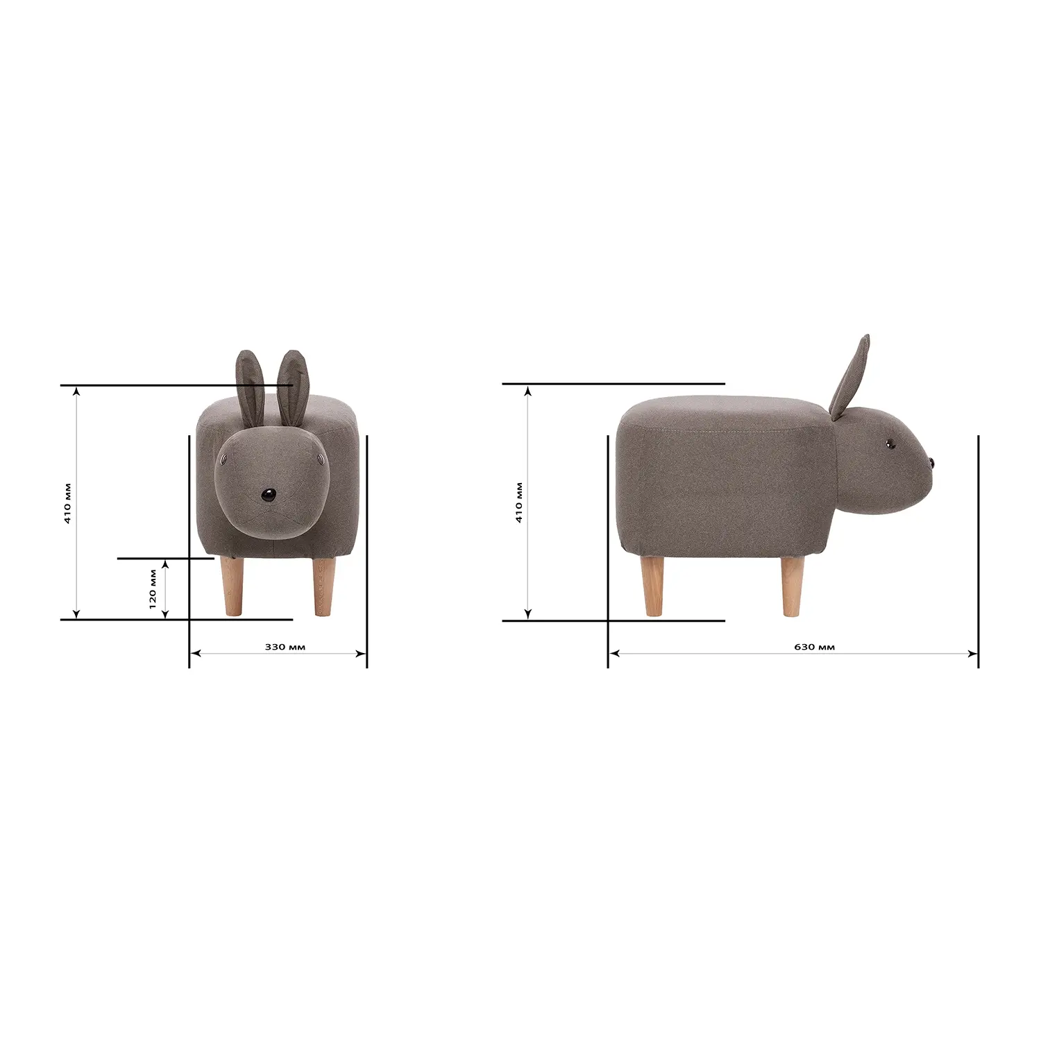 Пуф Rabbit COMBI, ткань Milos 16 - изображение 8
