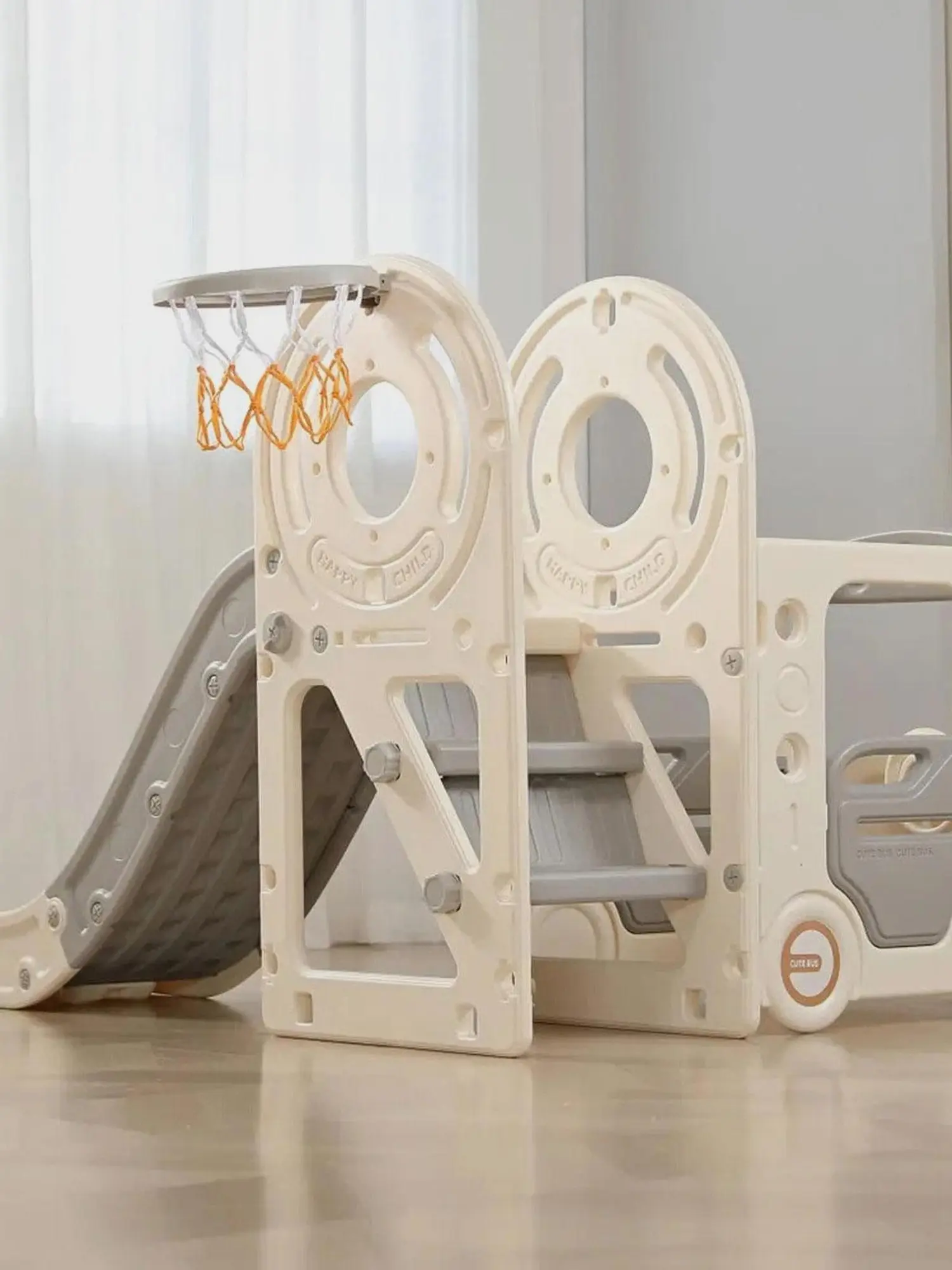 Игровой комплекс с горкой Kids Bus (171 см) Grey - изображение 2