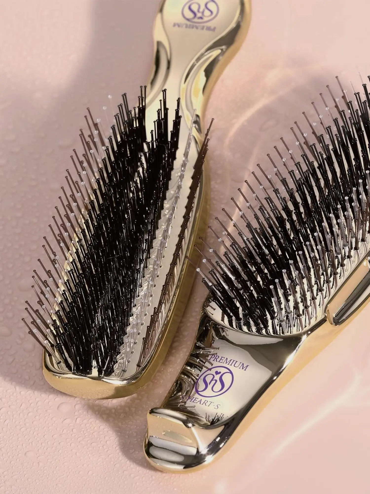 Расческа Scalp Brush World Premium, золото шампань, укороченная - изображение 2