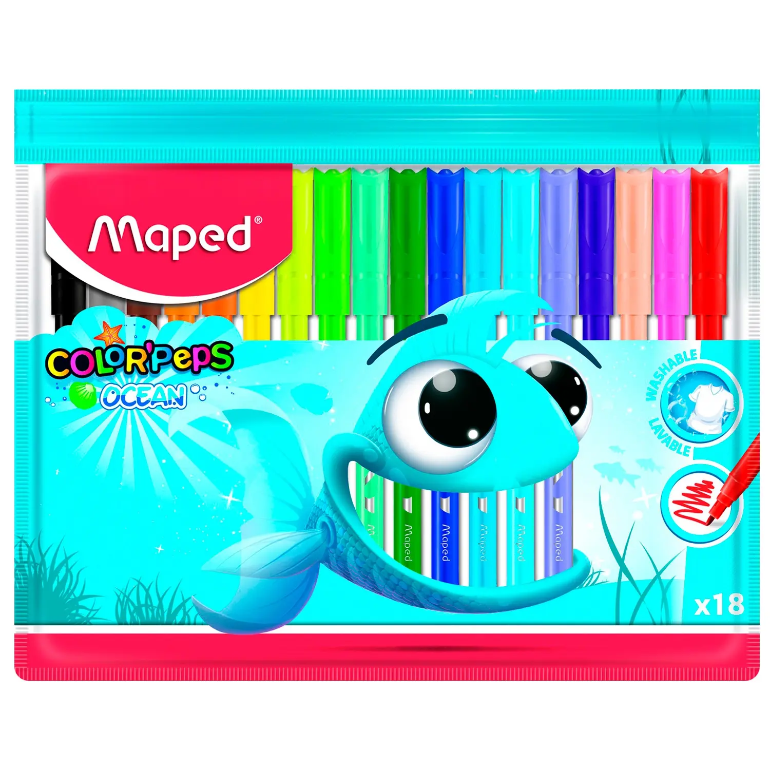 Фломастеры Color Peps Ocean, 18 шт.