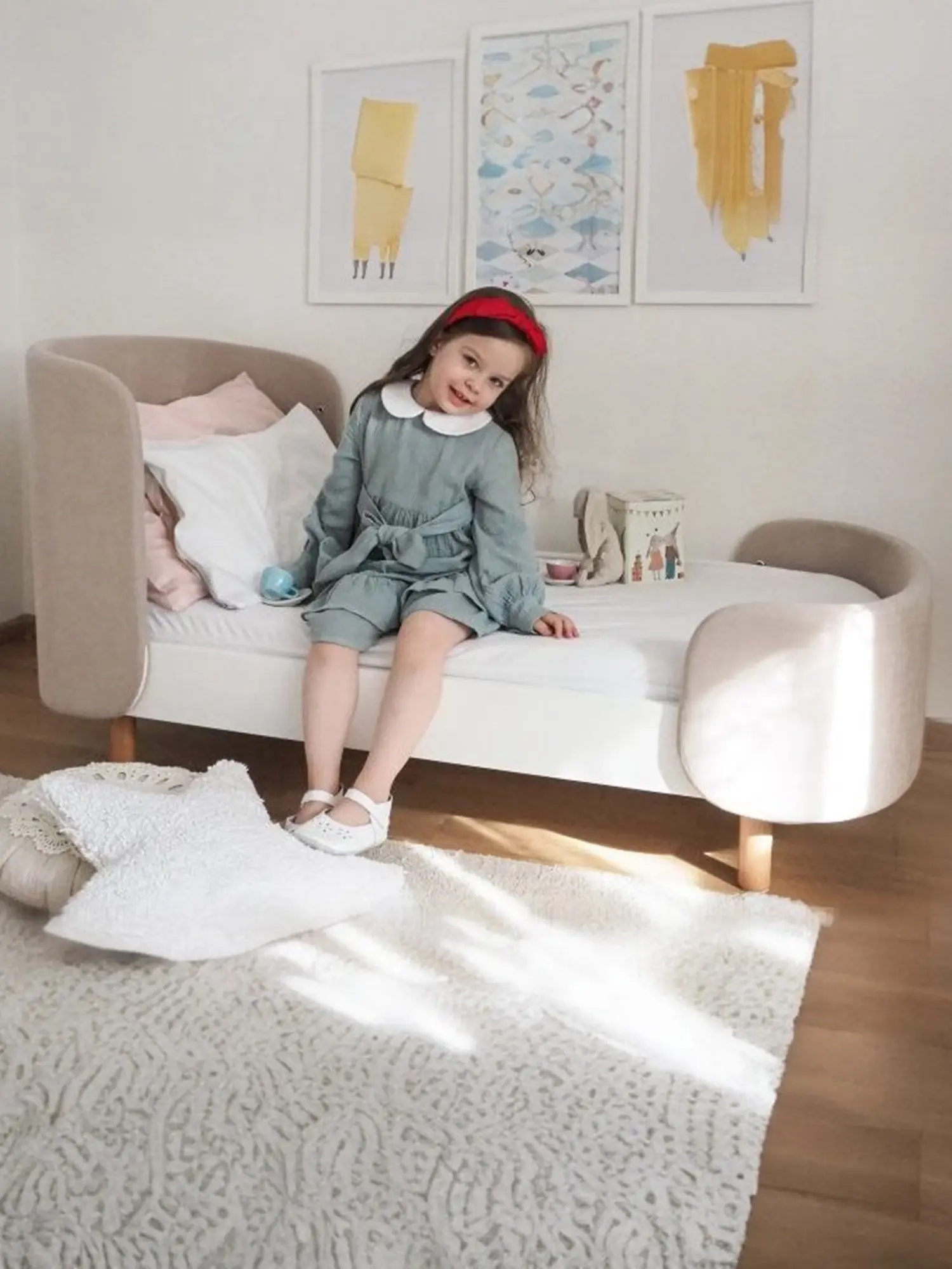 Кровать KIDI Soft, бежевая - изображение 3