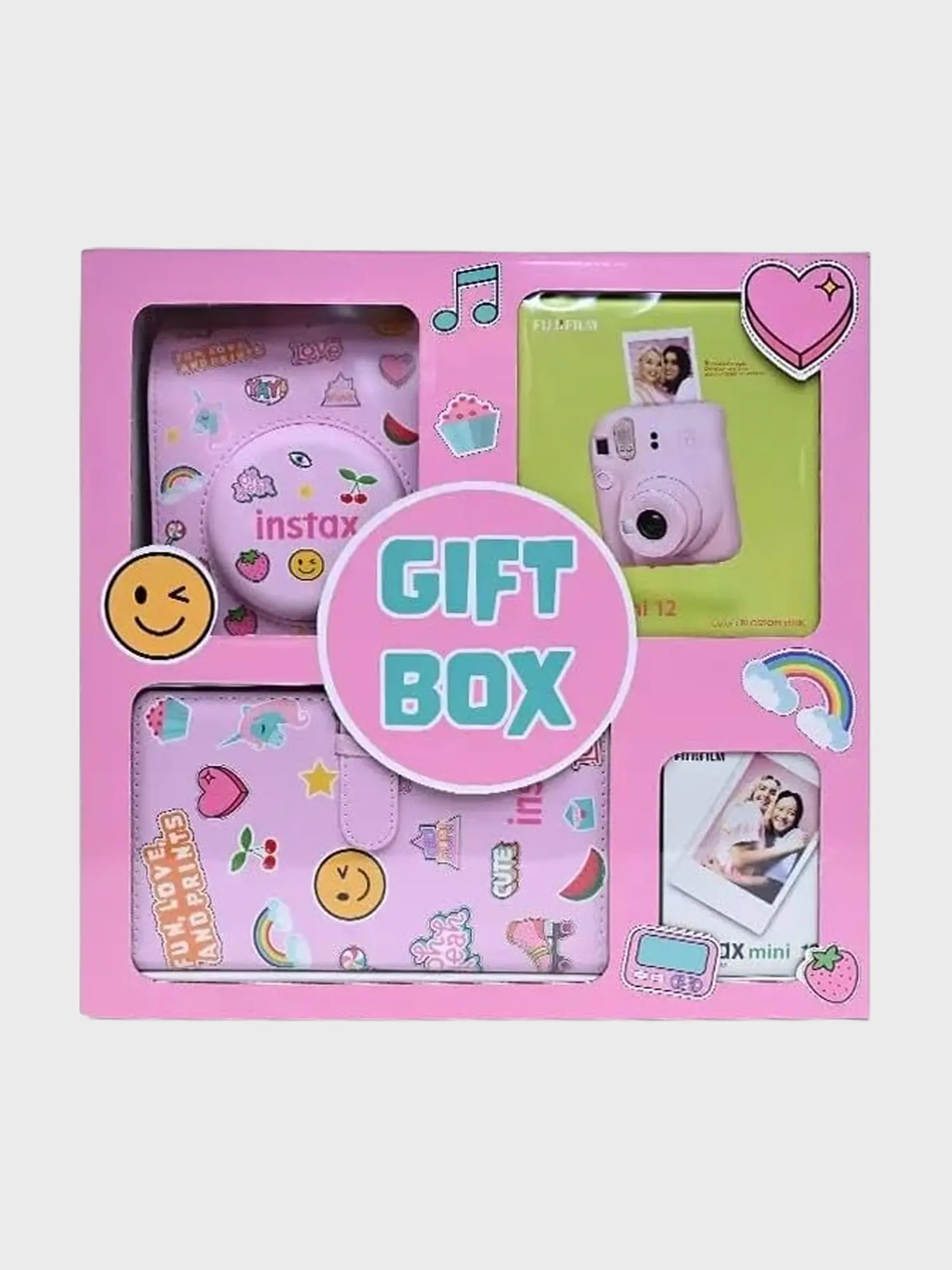 Фотоаппарат instax mini 12 gift box pink, с аксессуарами - изображение 4