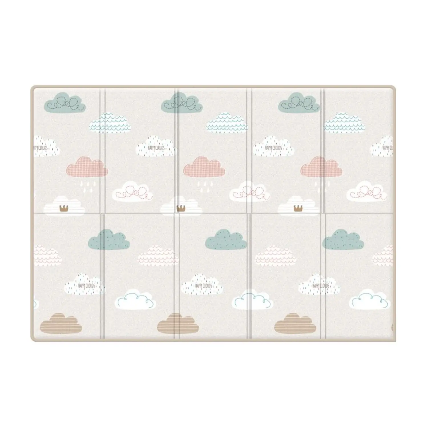Складной коврик Sillky Portable Облачка, 140x200x1 см
