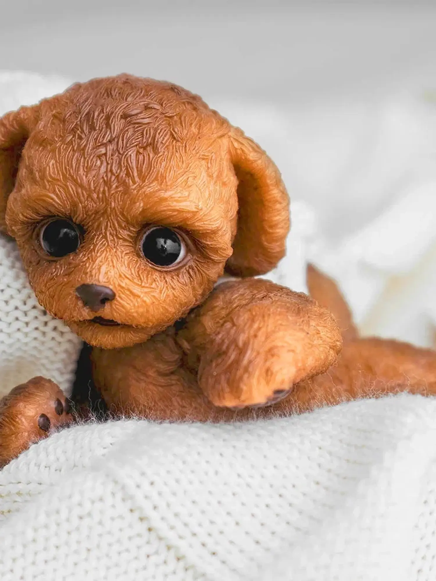 Игрушка Пудель, коричневый, 18 см. - изображение 9