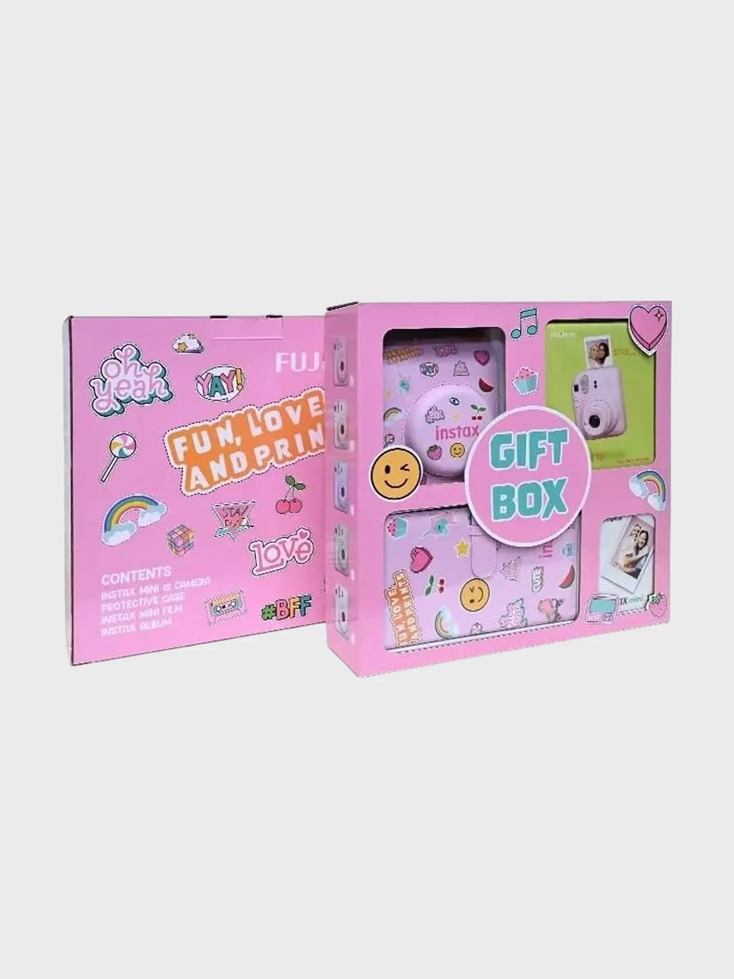 Фотоаппарат instax mini 12 gift box pink, с аксессуарами - изображение 5