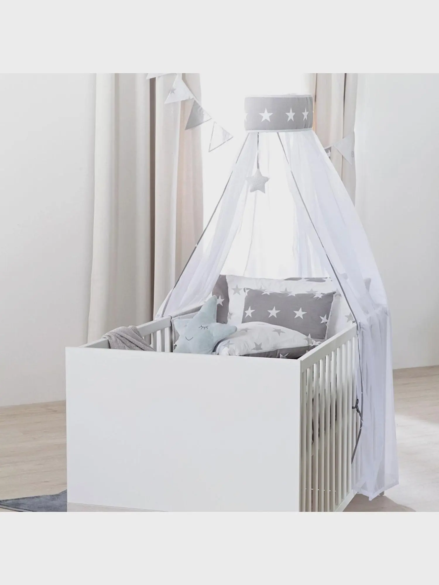 Детская кровать Julia 70x140, белый/выбеленный дуб - изображение 4