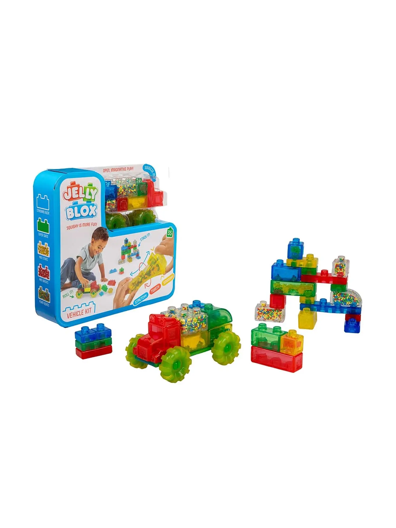 Игровой набор Jelly Blox с грузовиком и колесами, 35 деталей - изображение 2