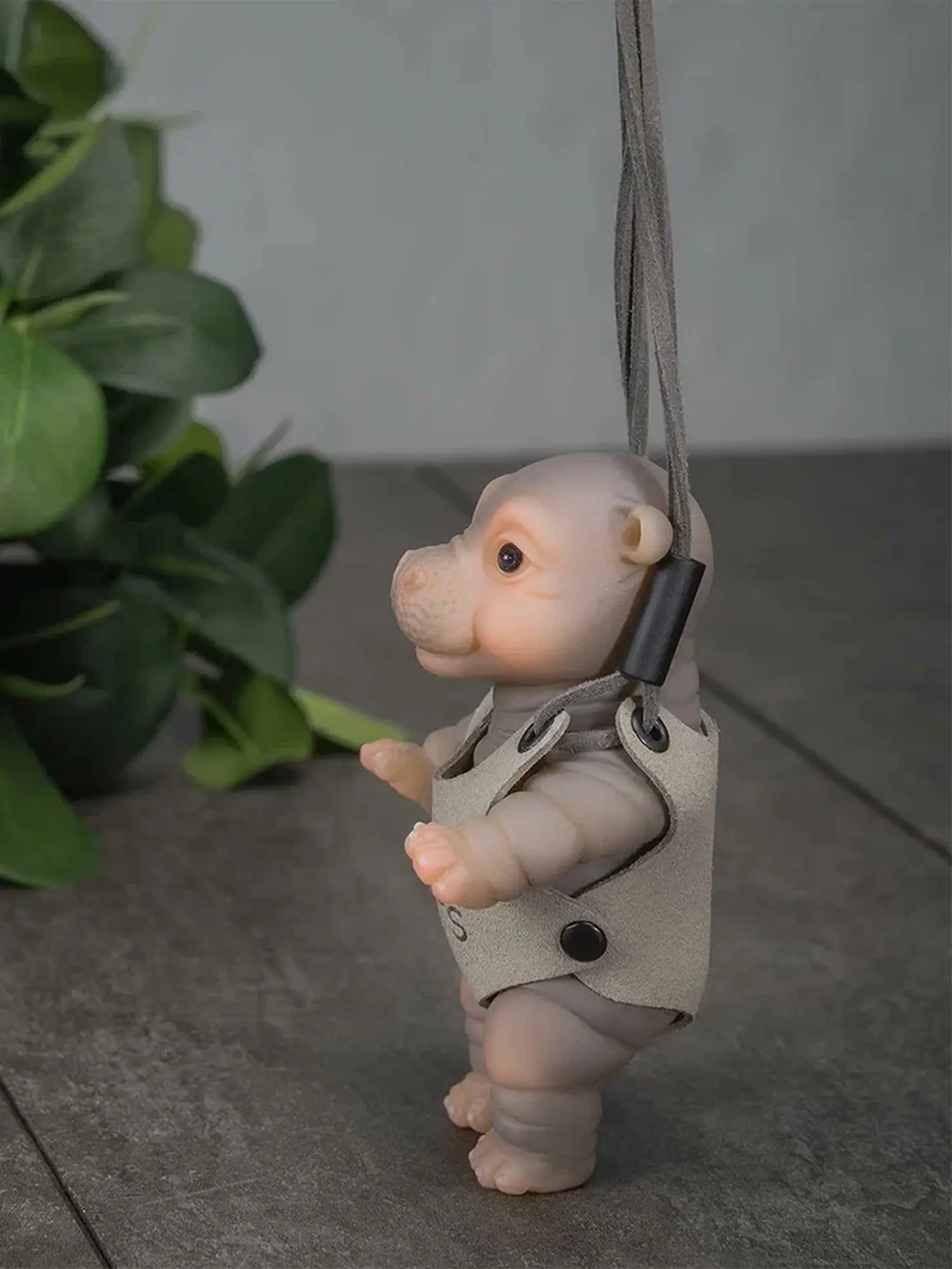Игрушка Бегемот, серый, 11 см. - изображение 4