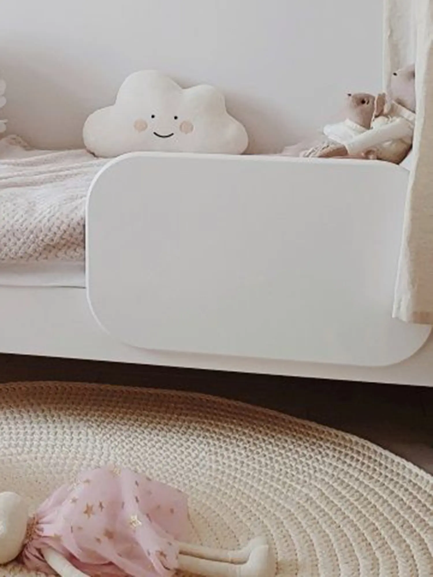 Защитный бортик для кровати KIDI soft, белый - изображение 4