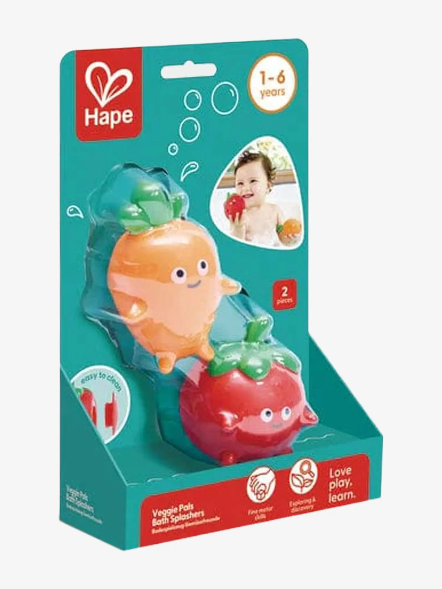 Игрушка для купания "Брызгалки" Помидорка и Морковка - изображение 2