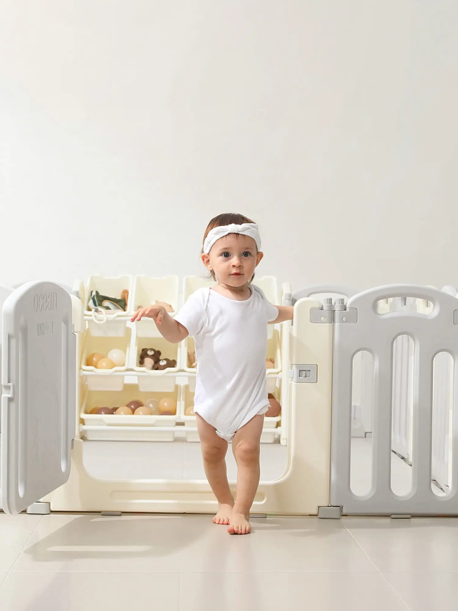 Манеж UNIX Kids Ocean (151 x 151 cm) Grey - изображение 4