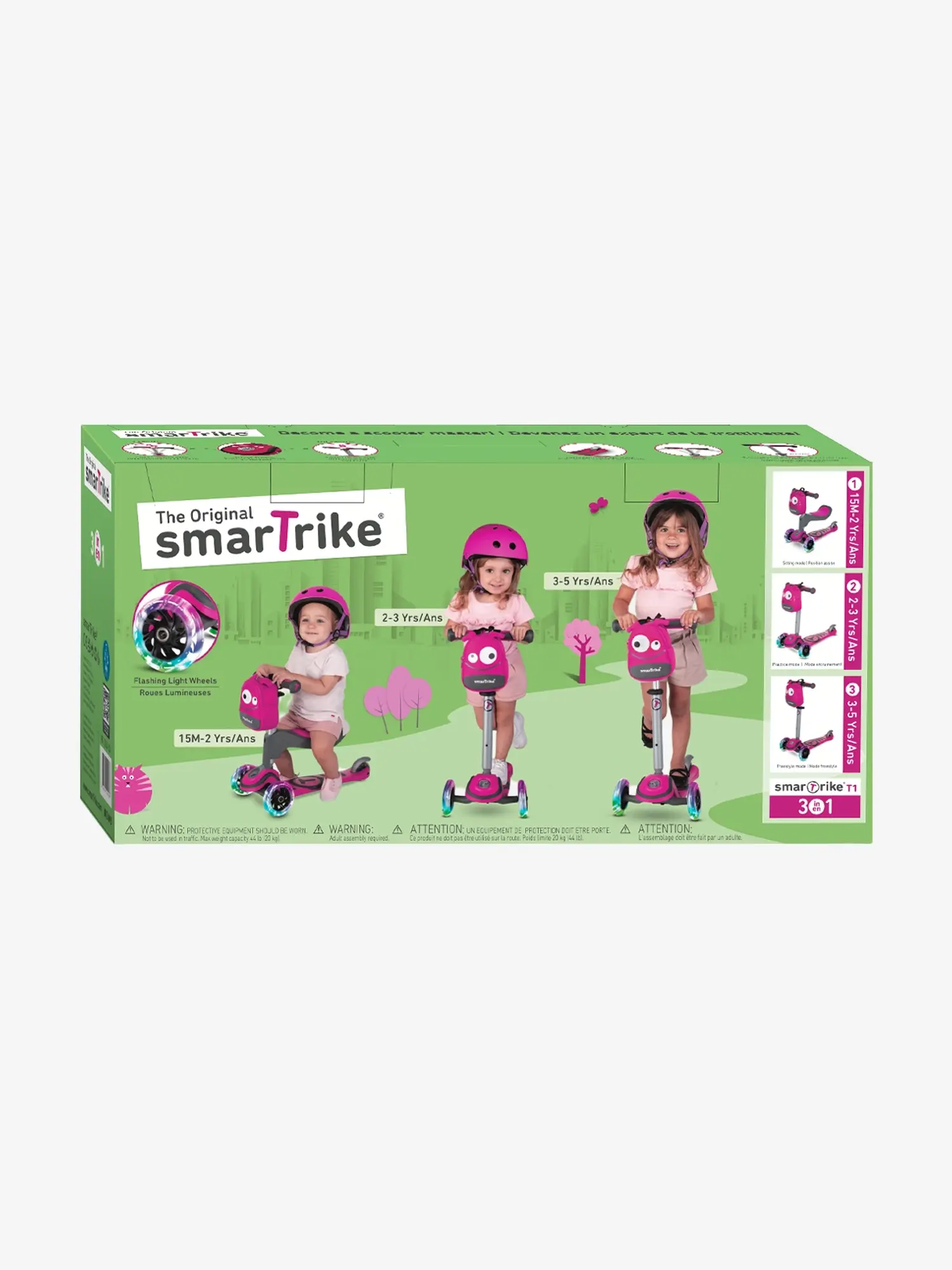 Трехколесный самокат-трансформер 2в1 T1 Scooter Pink - изображение 5
