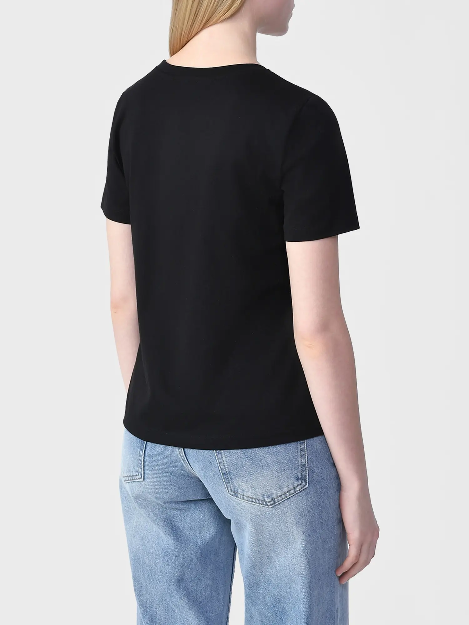 Футболка slim fit, черная - изображение 5